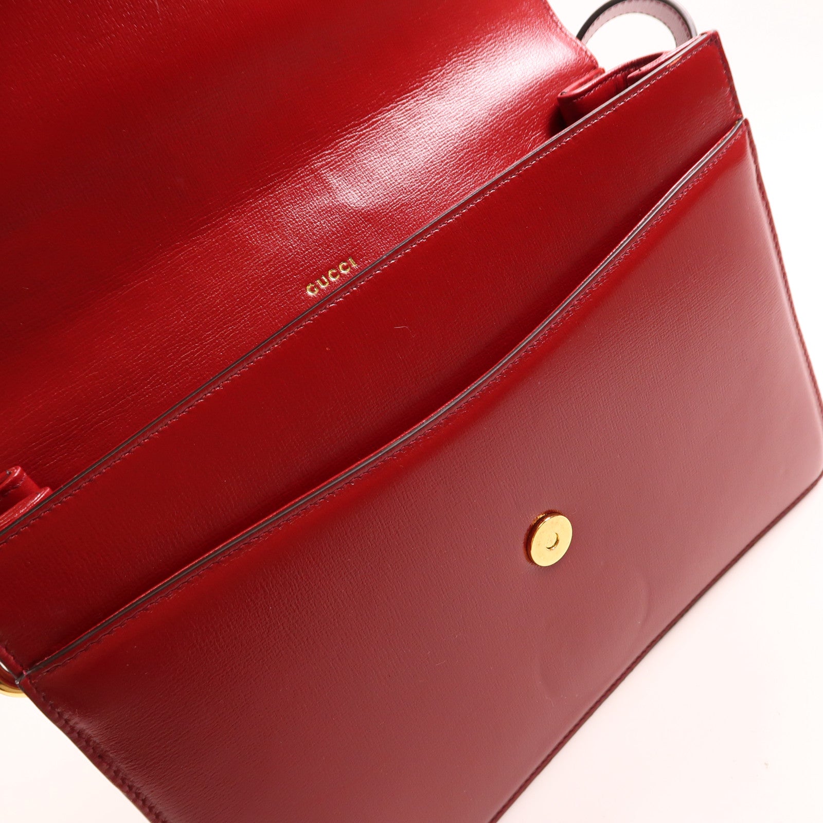 GUCCI 【激減優惠】牛皮皮革Shoulder Bag金扣肩背袋