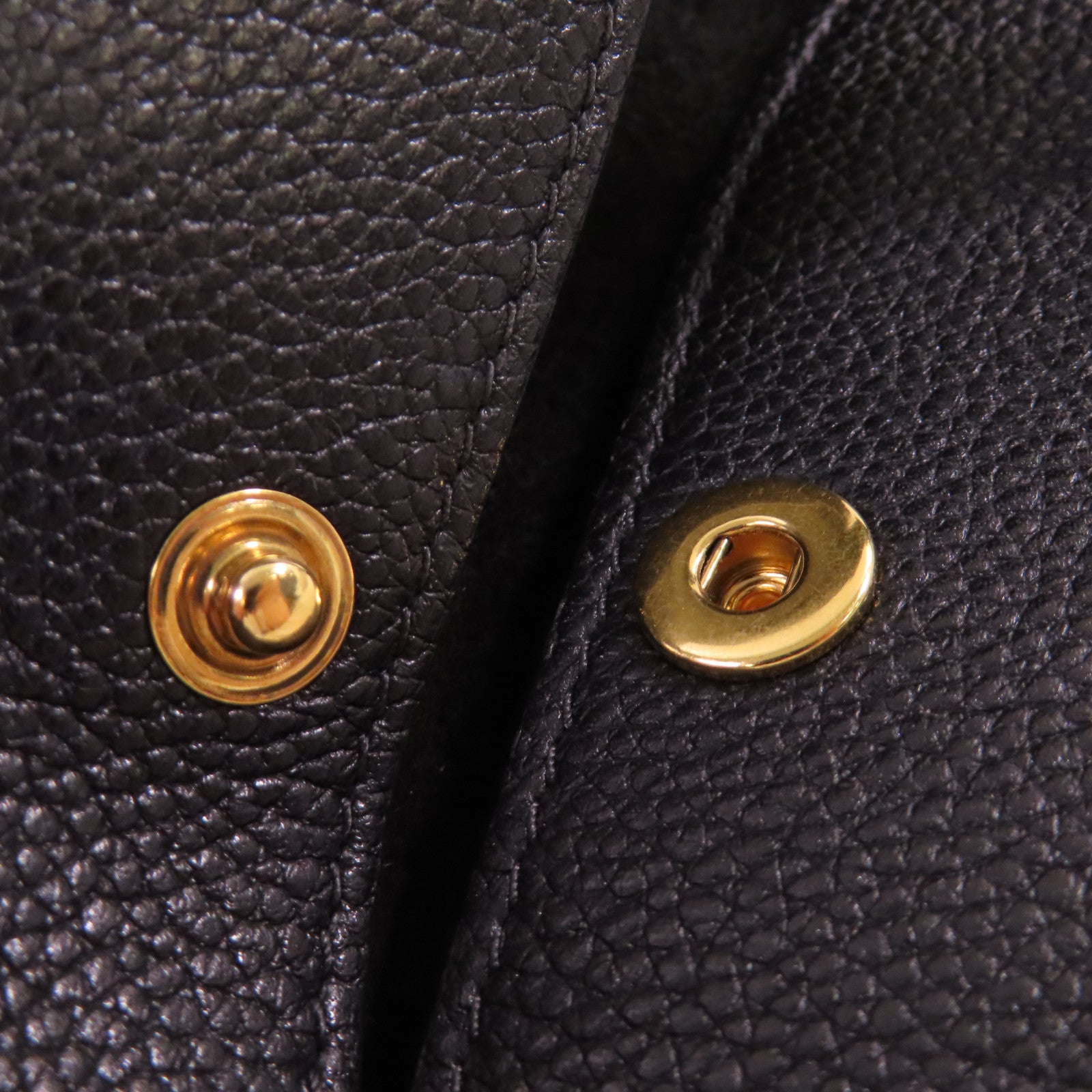 CELINE 牛皮皮革Tote Bag金扣手挽肩背兩用袋黑色