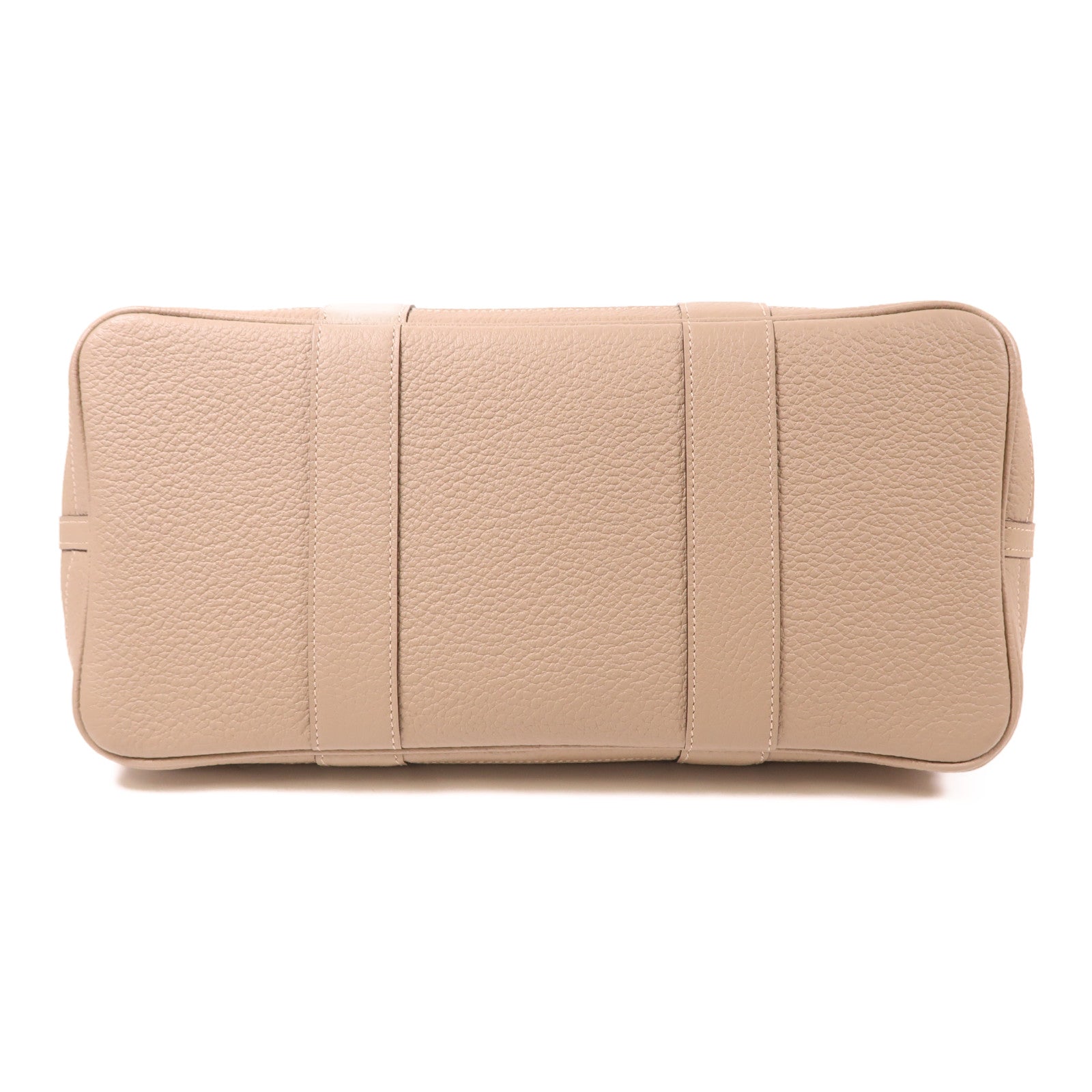 HERMES Negonda皮革Garden Party PM銀扣手挽袋Gris Tourterelle