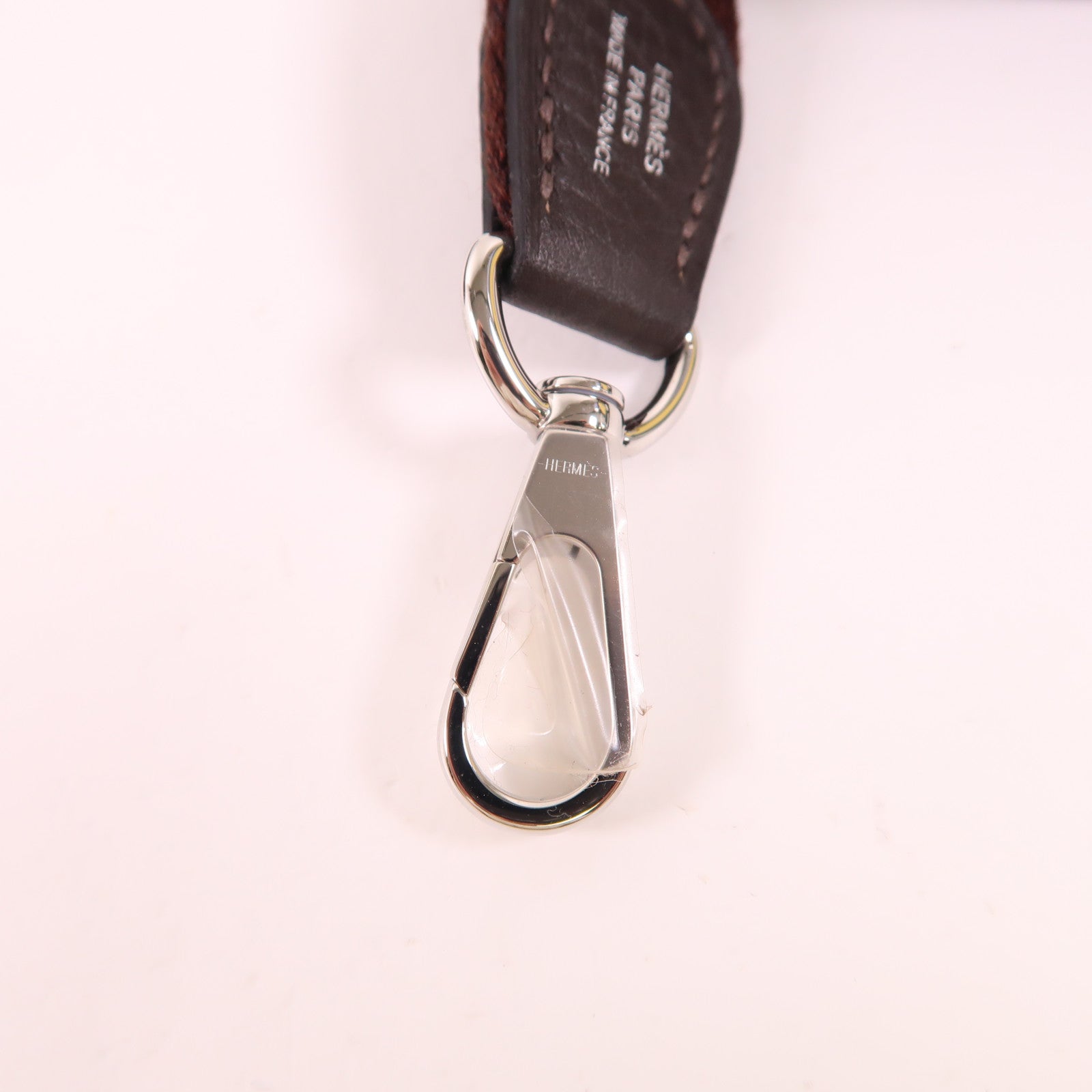 HERMES Clemence皮革Evelyne TPM銀扣肩背袋Ebene