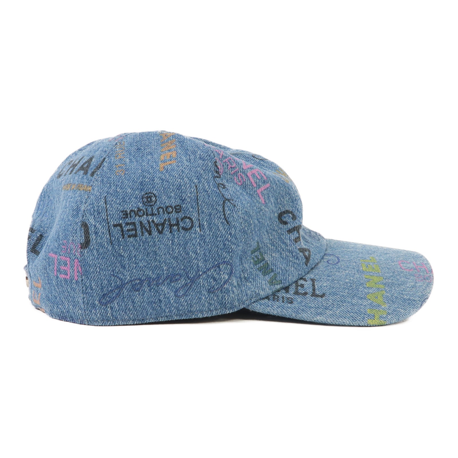 CHANEL 牛仔布Cap Hat帽子藍色