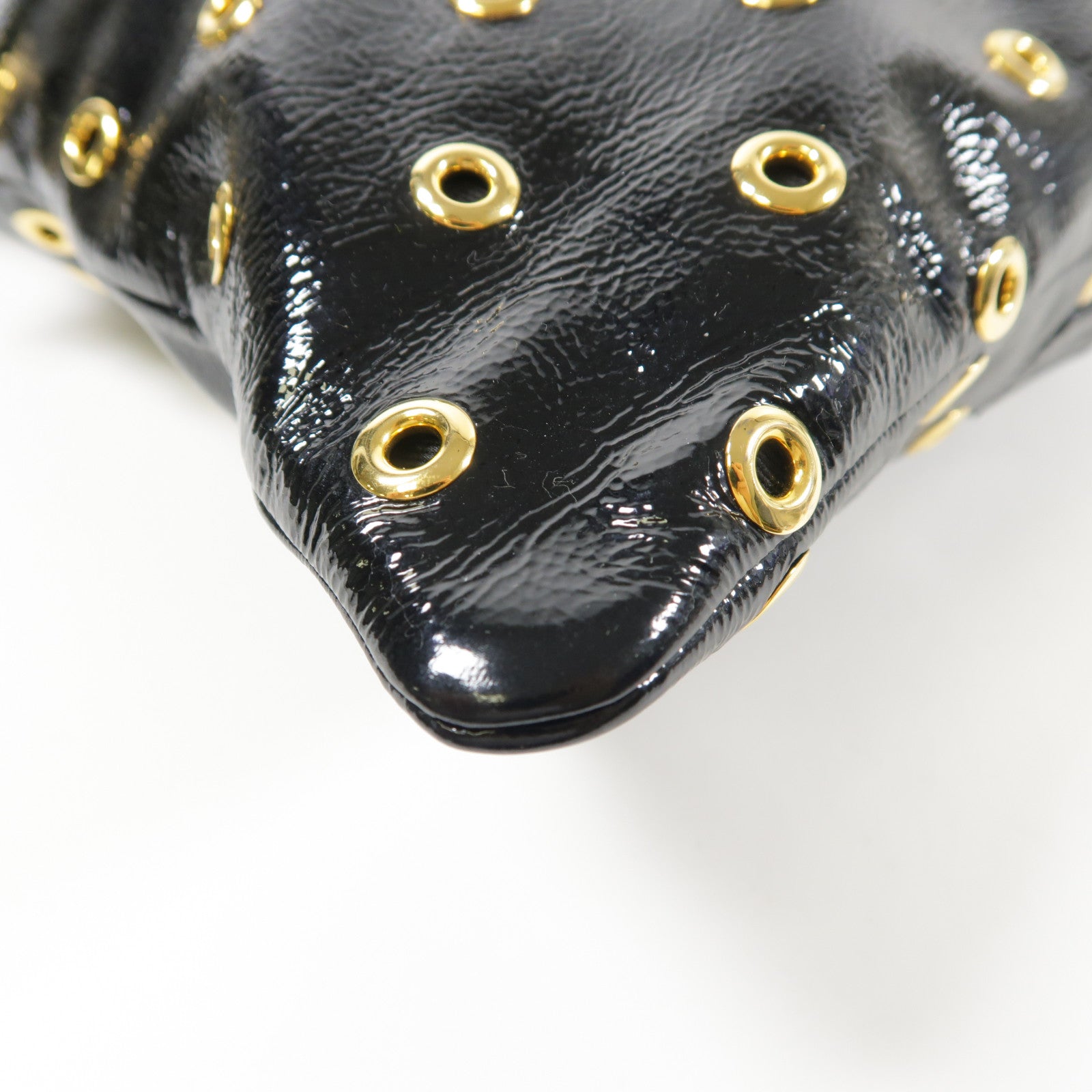 Valentino 漆皮皮革Shoulder Bag金扣肩背袋