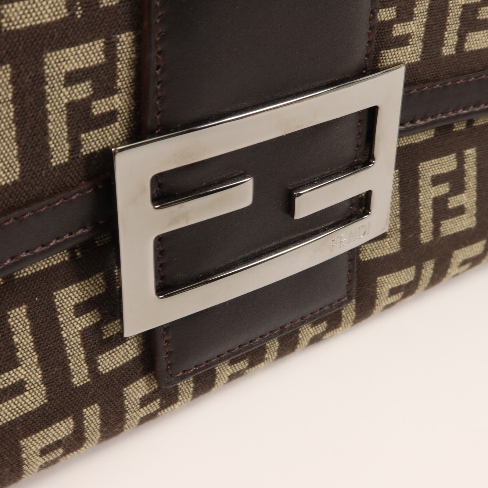 FENDI 帆布/皮革Zucca Long Wallet長錢包