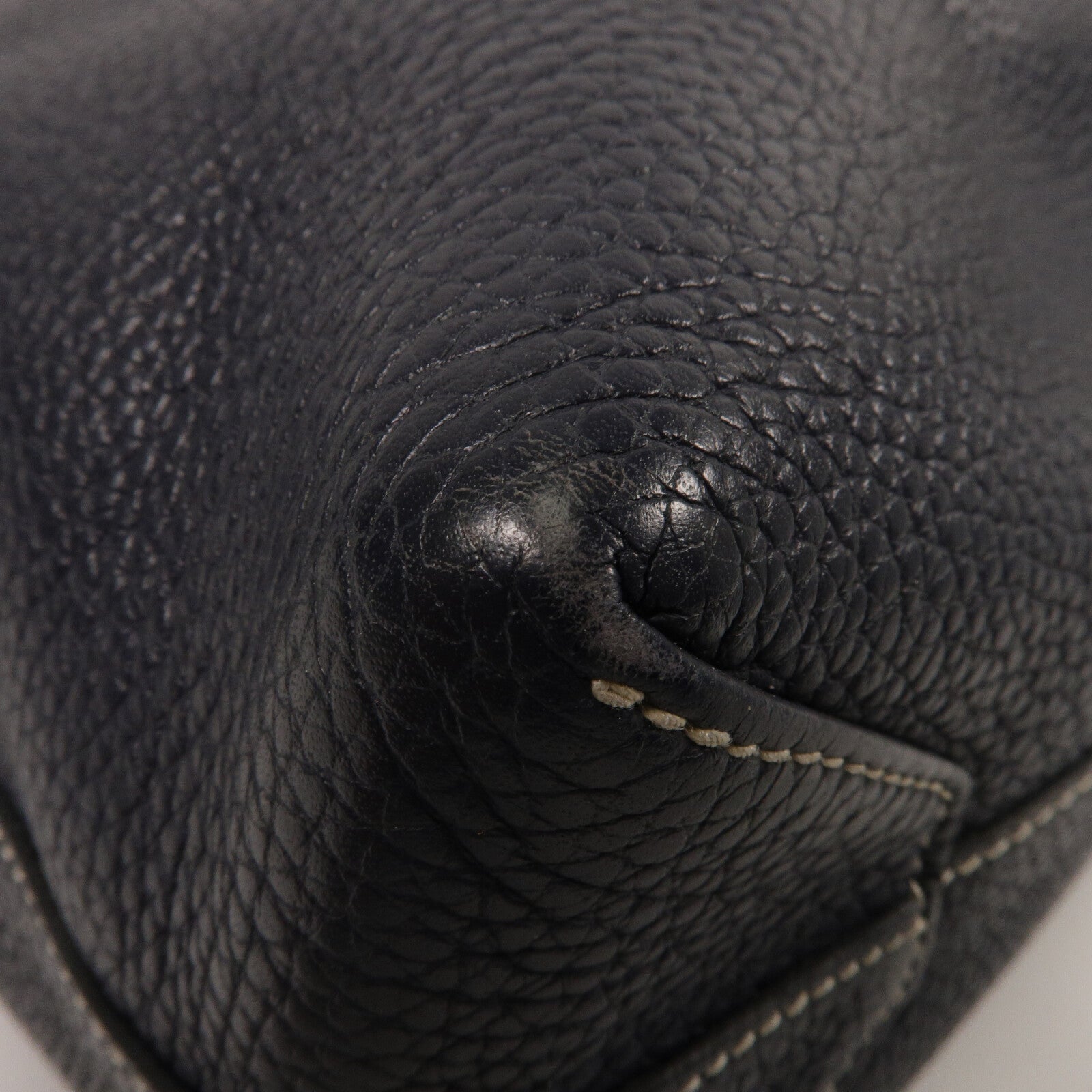 HERMES Clemence皮革Double Sens 36手挽袋 Bleu Nuit/Vert Vertigo