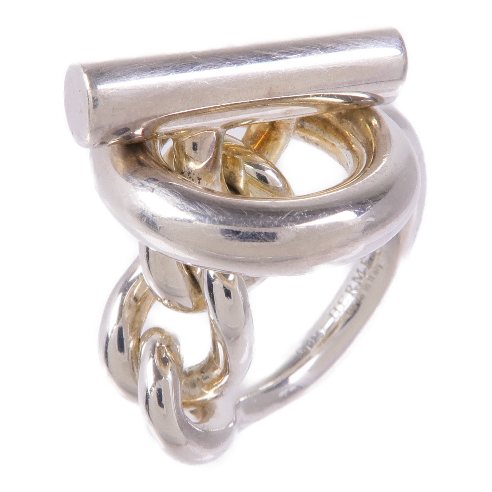 HERMES 925純銀Croisette Ring Large Model戒指Hermes#53/US#6