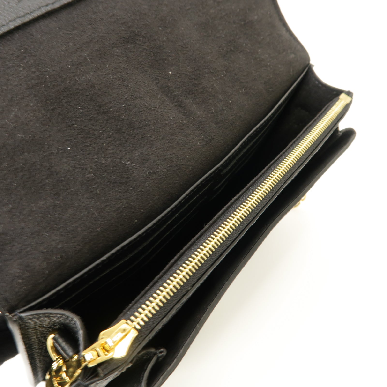 LOUIS VUITTON Monogram Empreinte Vavin金扣鏈帶肩背袋黒色