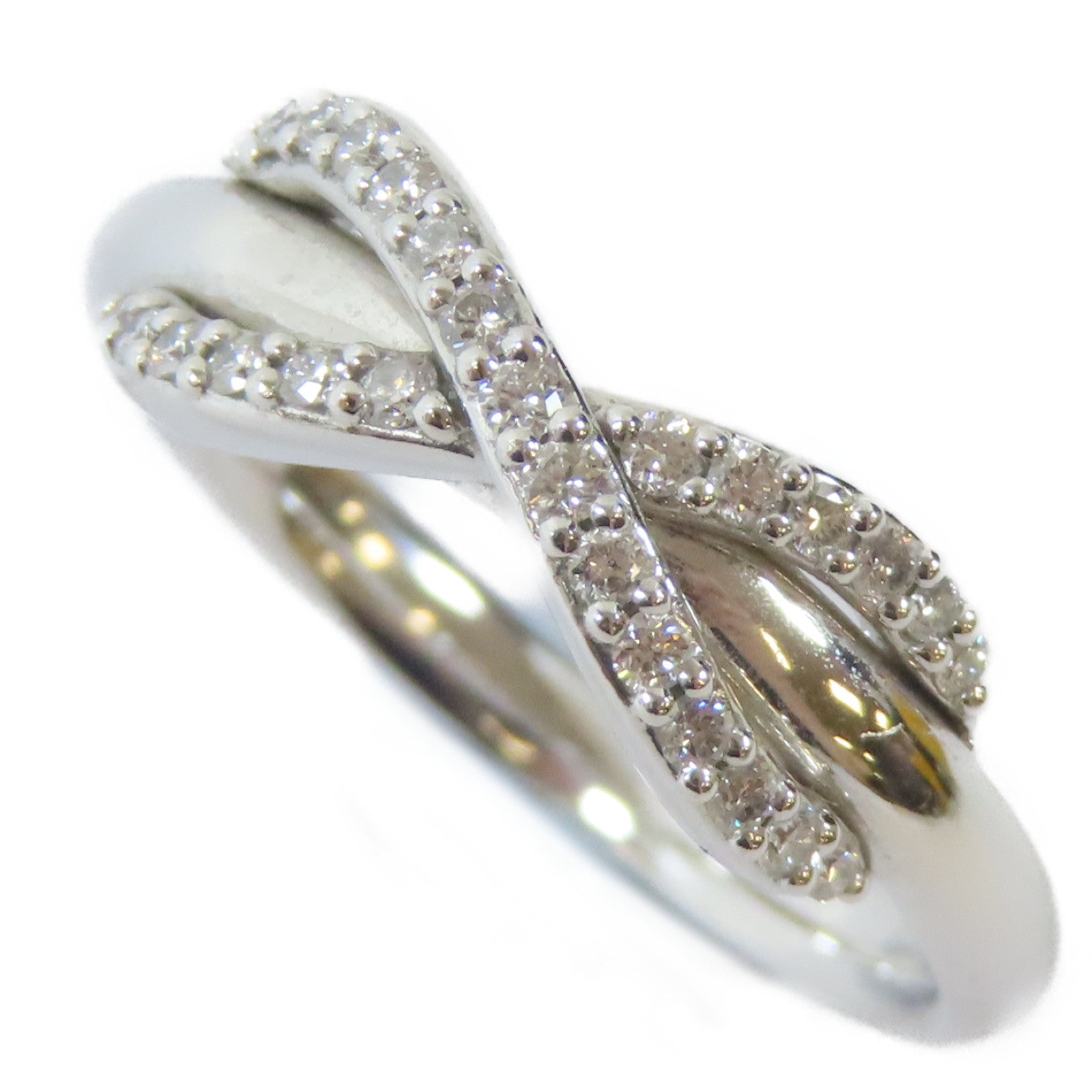 TIFFANY＆CO 【激減優惠】18K白金Infinity Diamond Ring戒指US#4.75