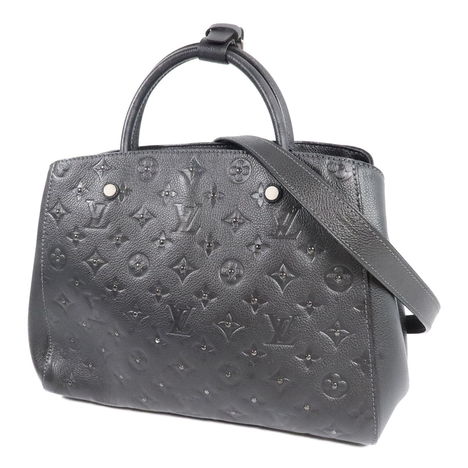 LOUIS VUITTON Monogram Empreinte Montaigne BB手挽肩背兩用袋