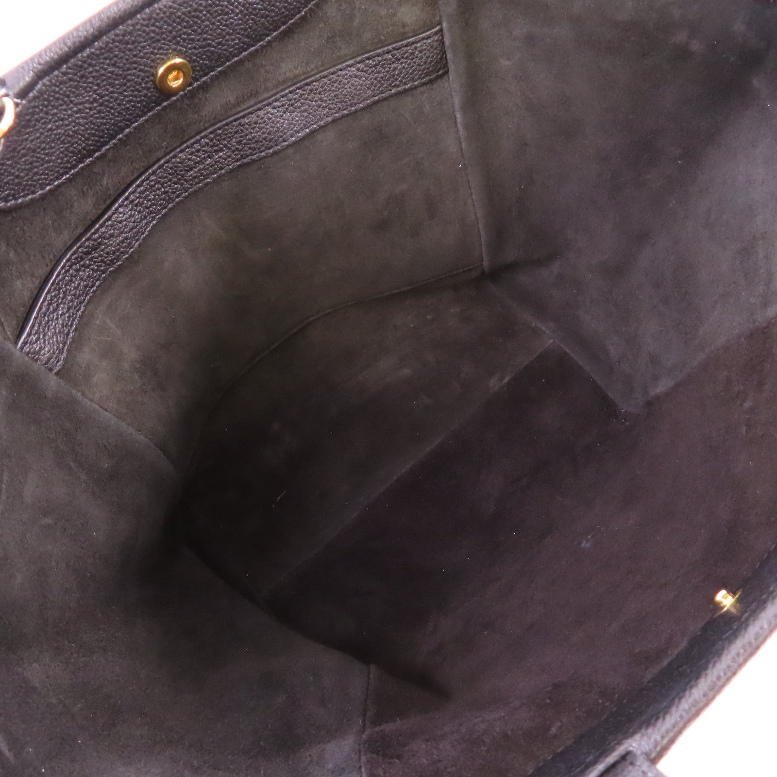 CELINE 牛皮皮革Tote Bag金扣手挽肩背兩用袋黑色
