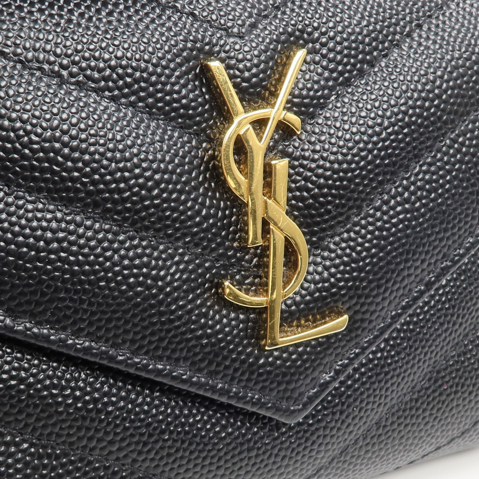 SAINT LAURENT 牛皮皮革Three-fold Wallet錢包