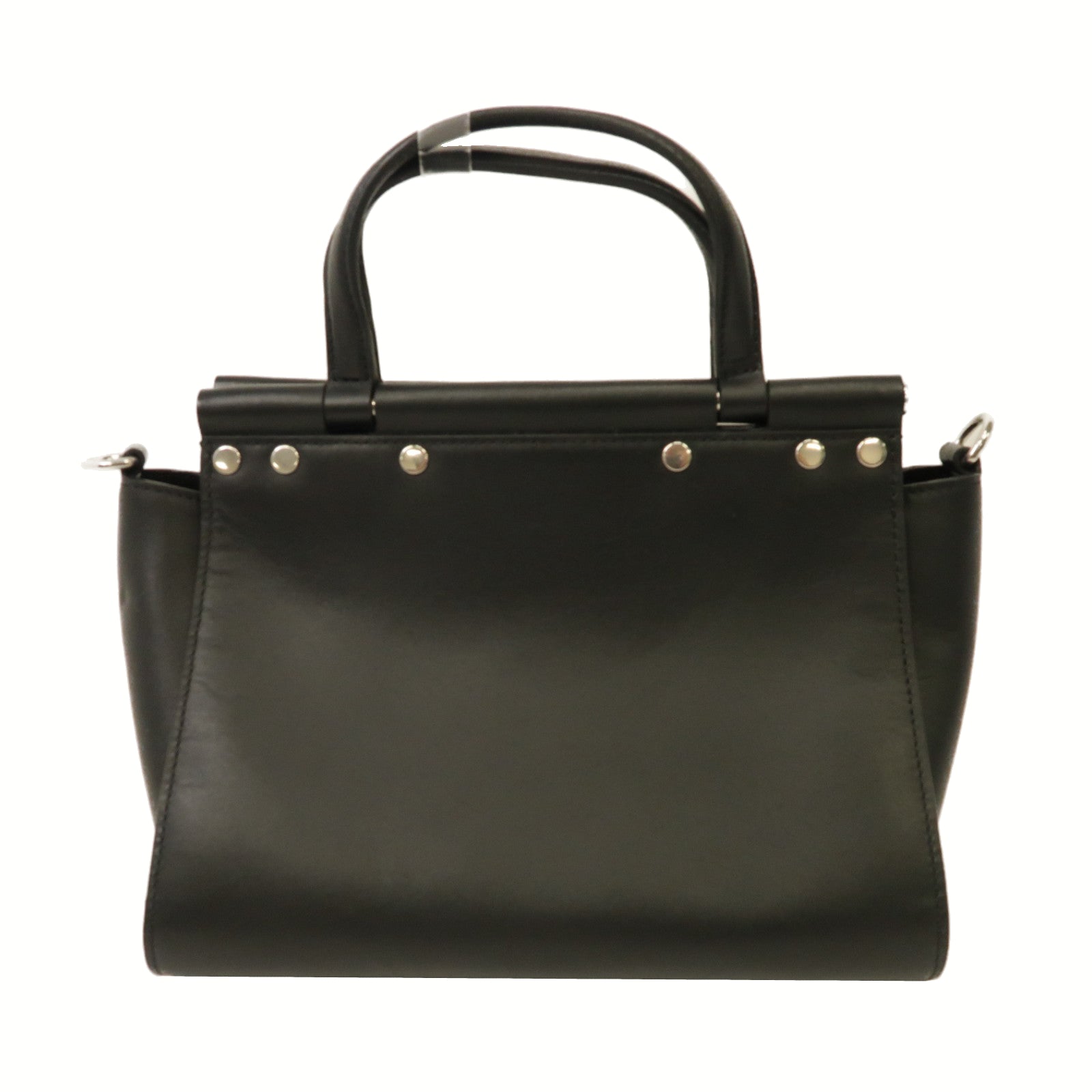 MULBERRY 牛皮皮革2Way Shoulder銀扣手挽肩背兩用袋黑色
