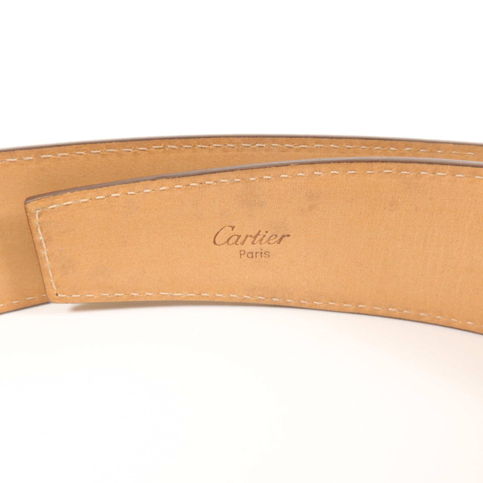 CARTIER 牛皮皮革Santos de Cartier Belt 105cm皮帶