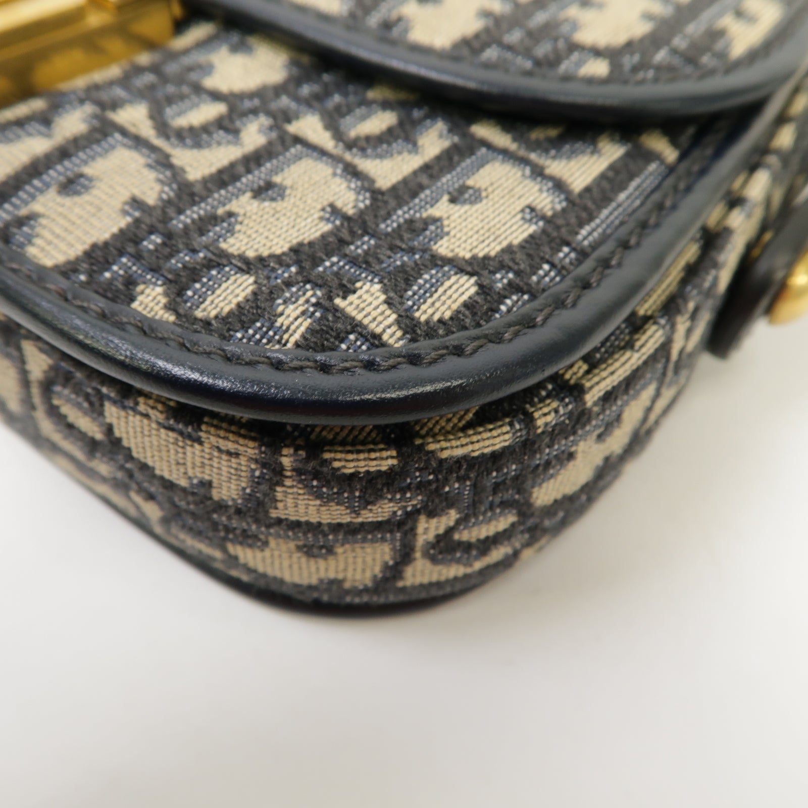 Dior 【激減優惠】帆布Dioraddict Flap金扣肩背袋藍色