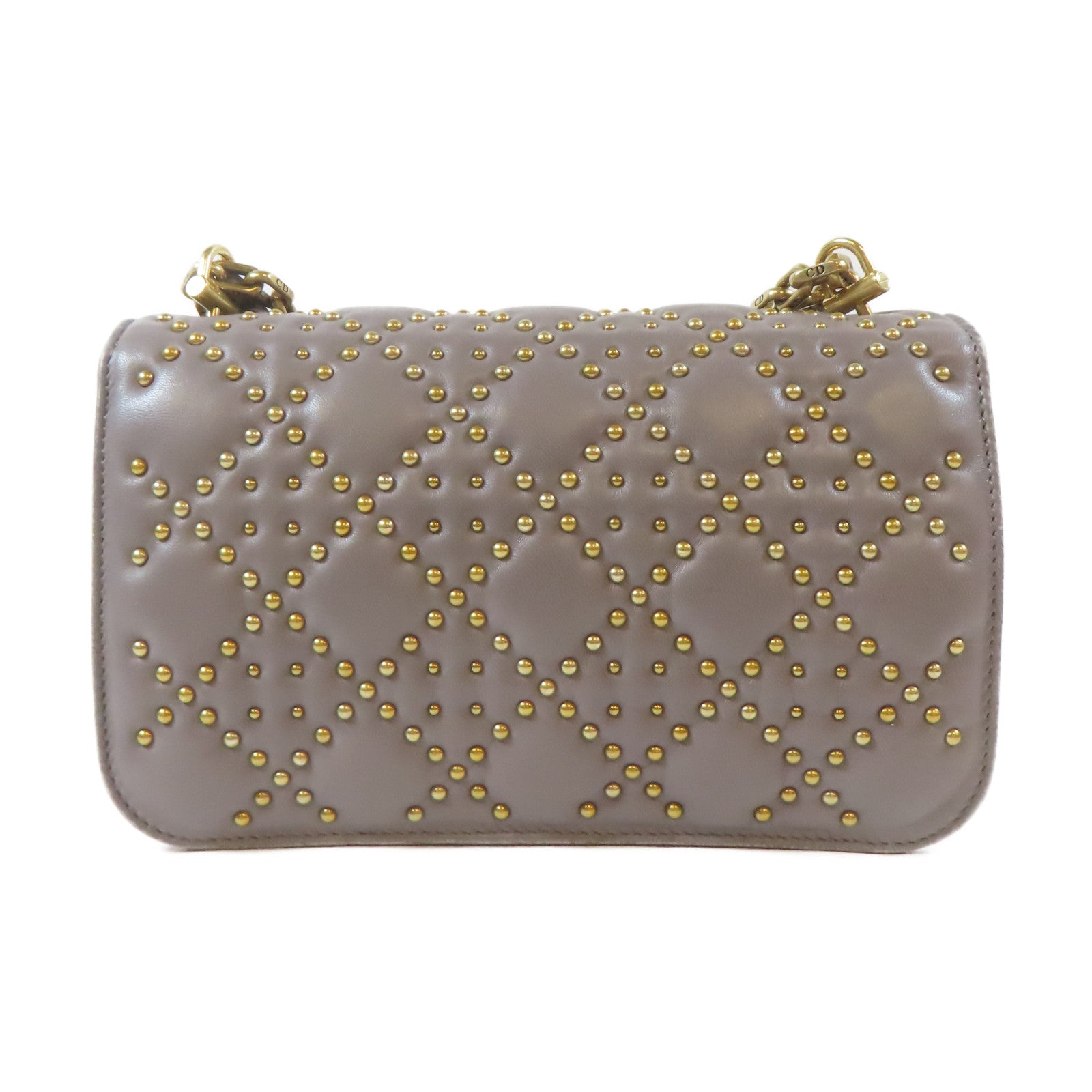 Dior 【激減優惠】牛皮皮革Shoulder Bag金扣肩背袋灰色