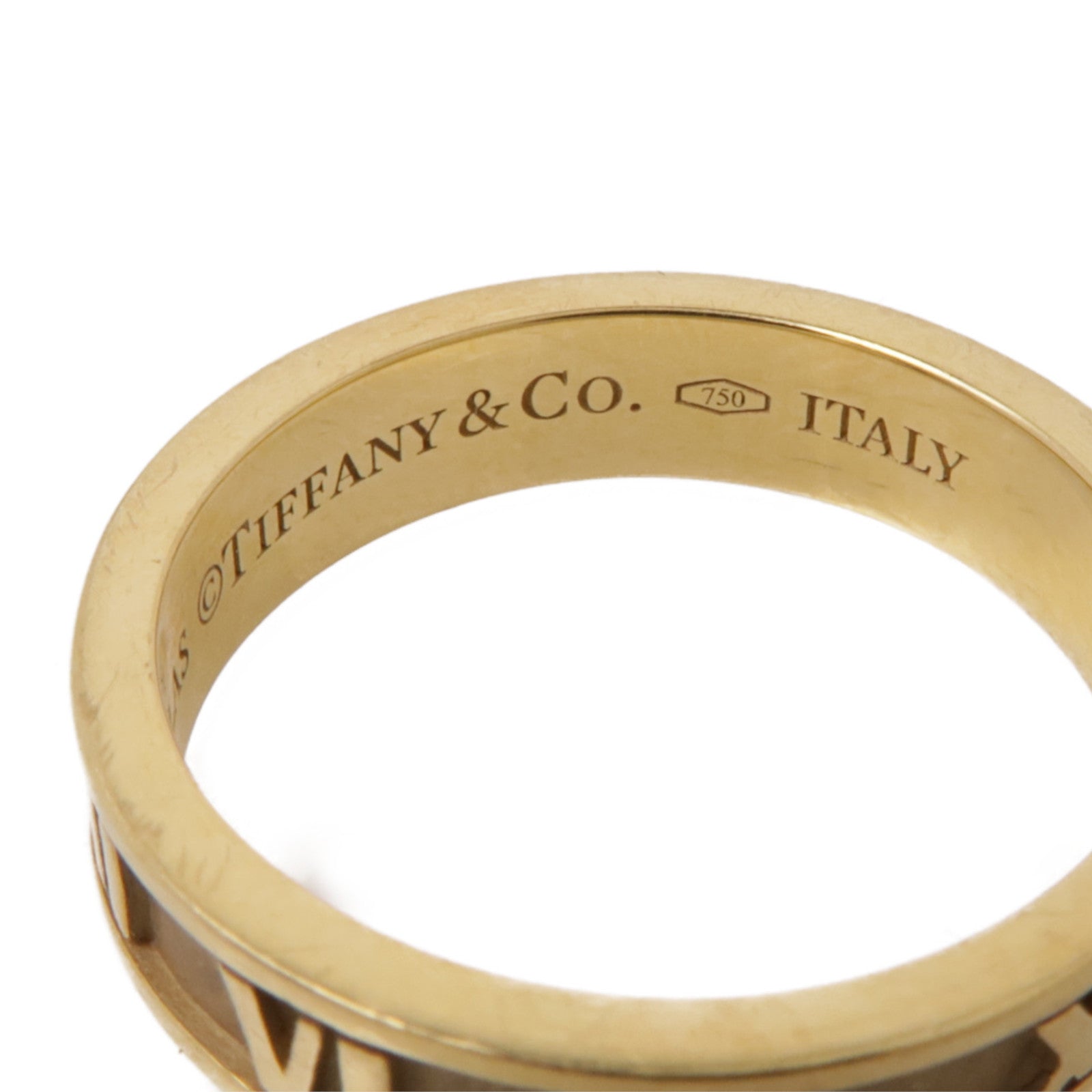 TIFFANY＆CO 【激減優惠】18K黃金Atlas Ring戒指US#5.5