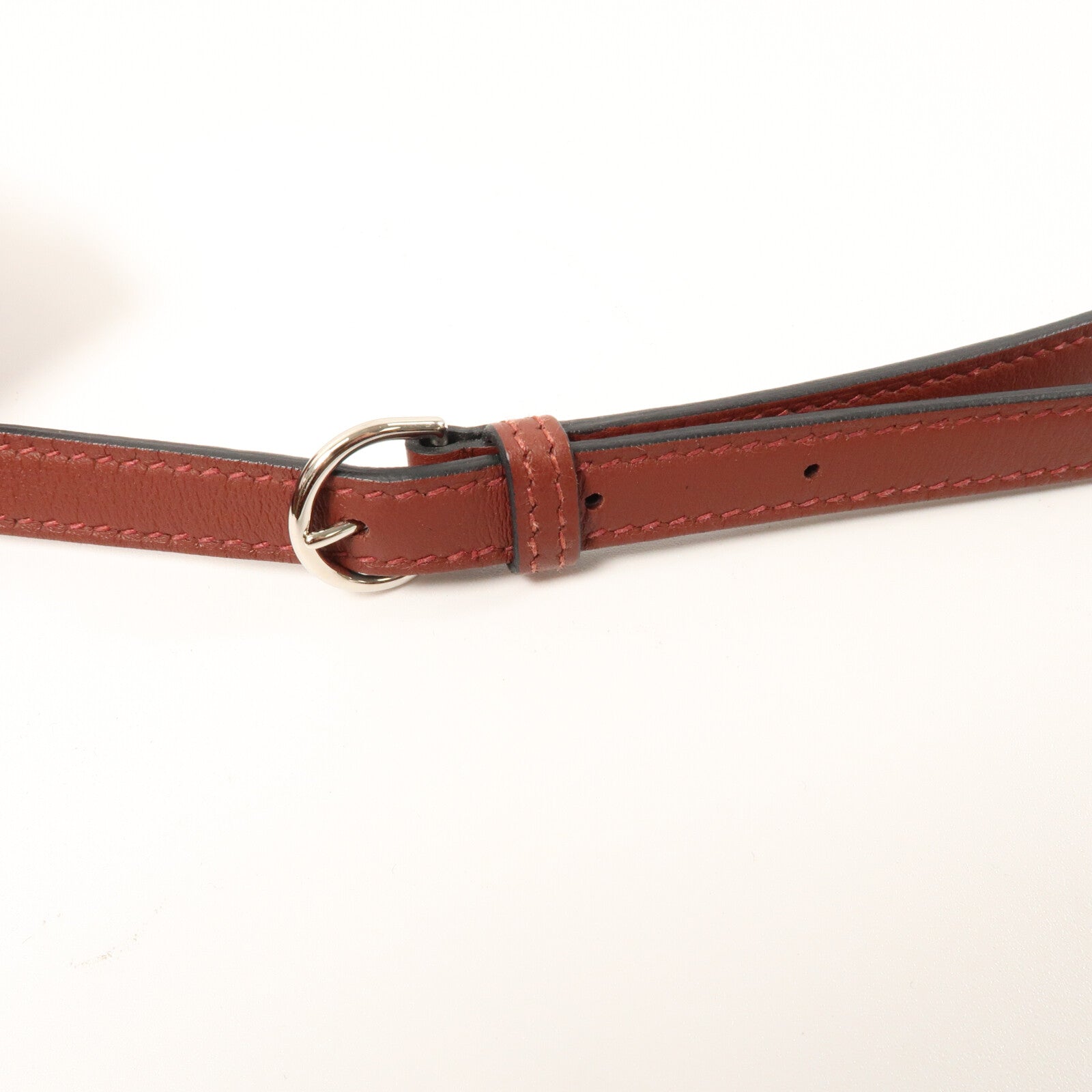 HERMES Evercolor皮革24/24 Mini銀扣手挽肩背兩用袋Rougeh