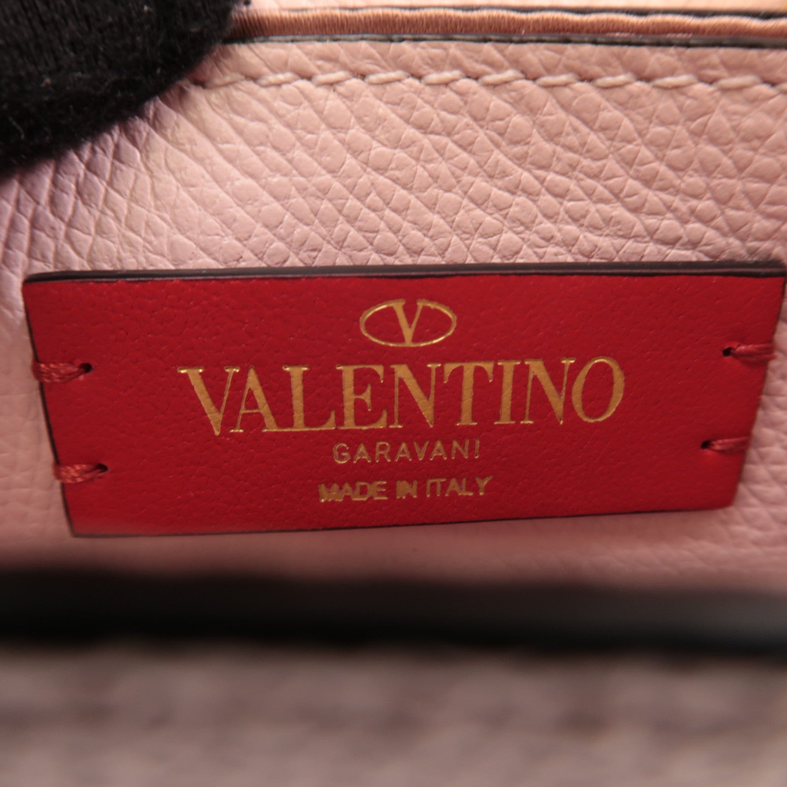 Valentino 牛皮皮革Garavani Small金扣鏈帶肩背袋粉紅色