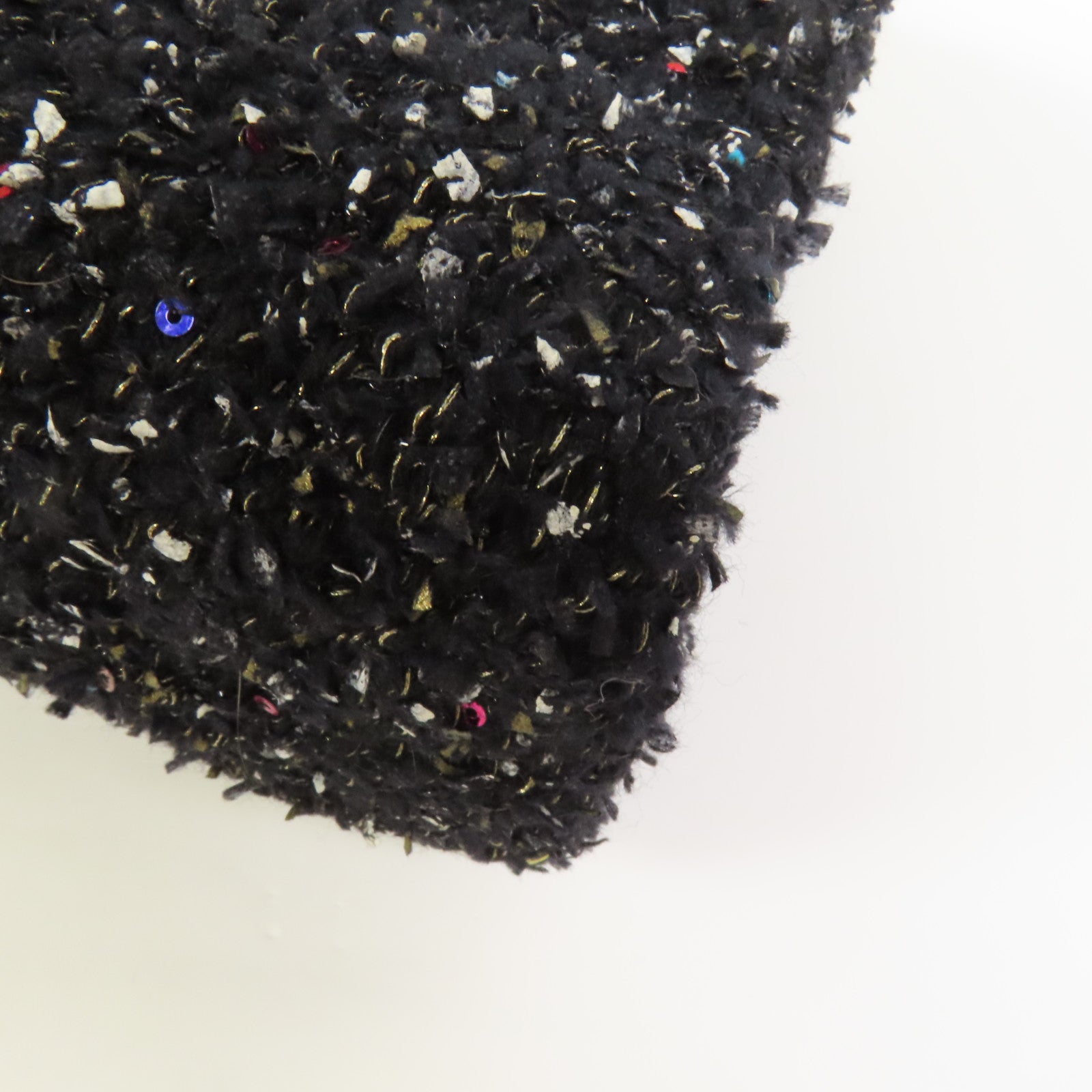 CHANEL Tweed/牛皮皮革2 Way Shoulder金扣鏈帶手挽肩背兩用袋