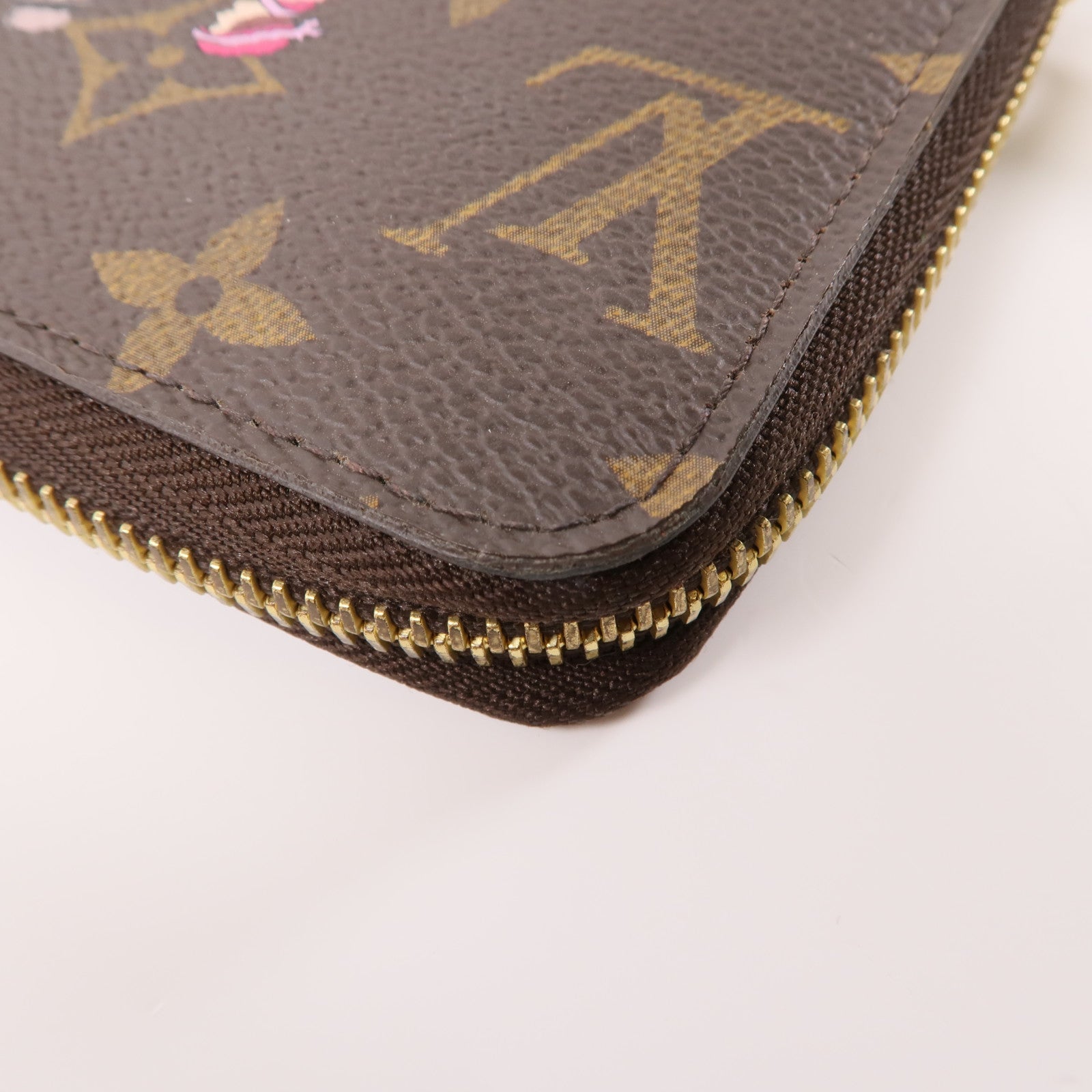 LOUIS VUITTON Monogram Zippy Wallet金扣長錢包棕色