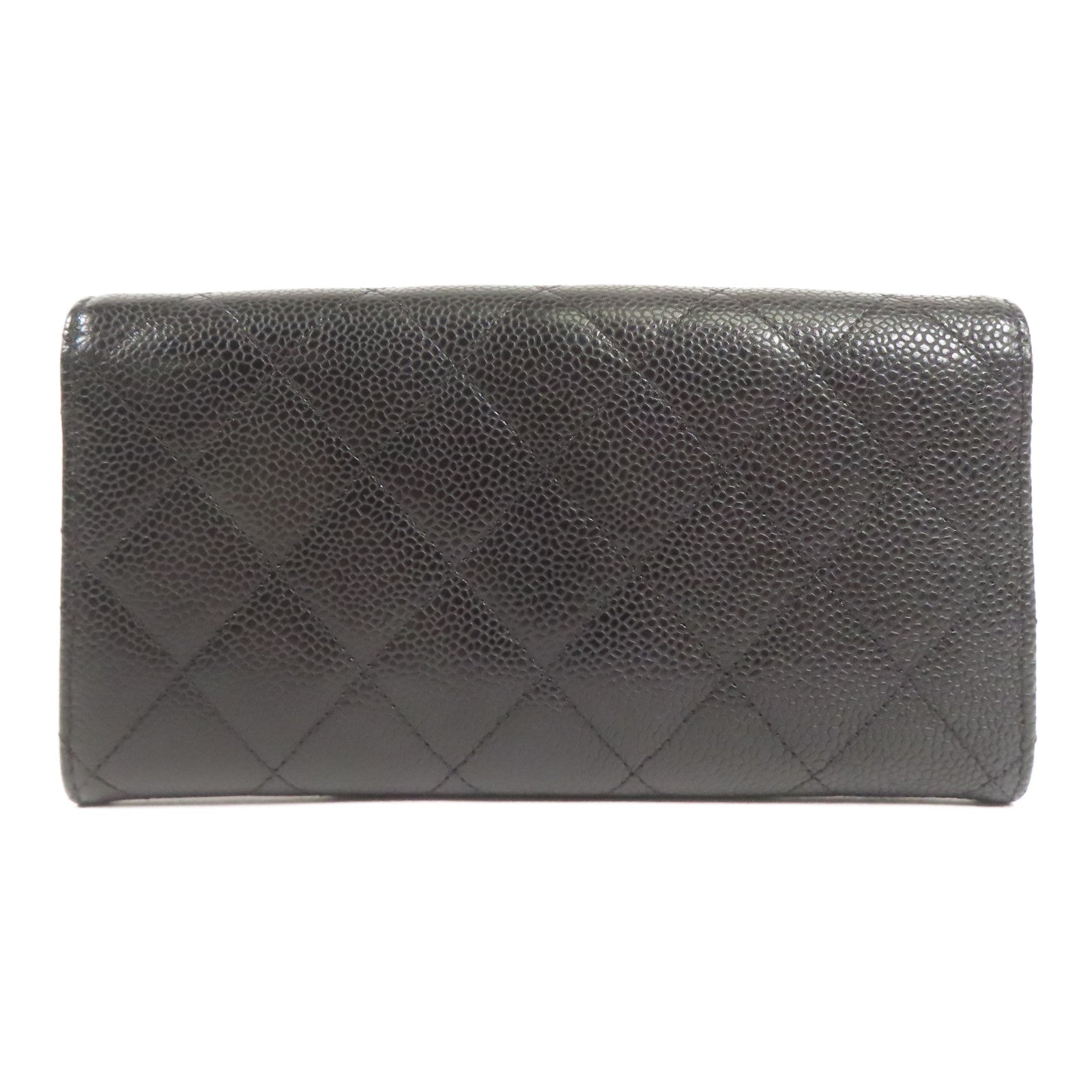 CHANEL 牛皮皮革Long Wallet金扣長錢包