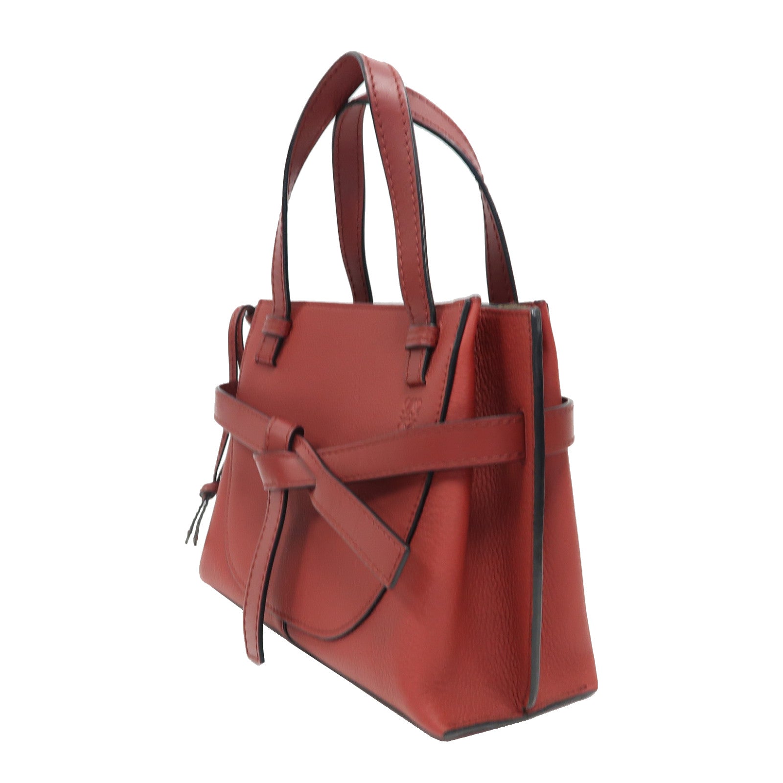 LOEWE 【激減優惠】牛皮皮革Gate Tote Bag金扣手挽肩背兩用袋紅色
