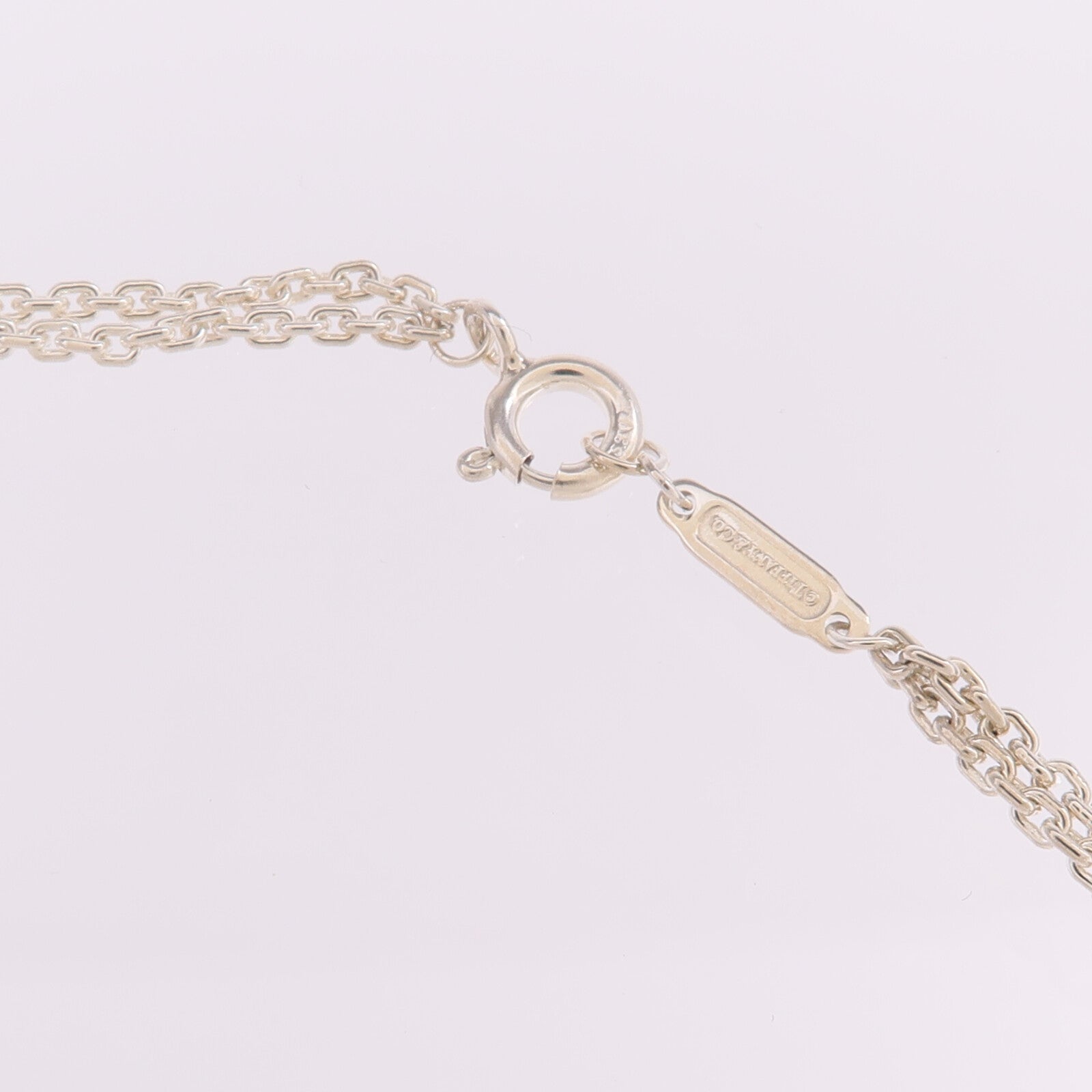 TIFFANY＆CO 925純銀Double Link Pendant Necklace項鍊