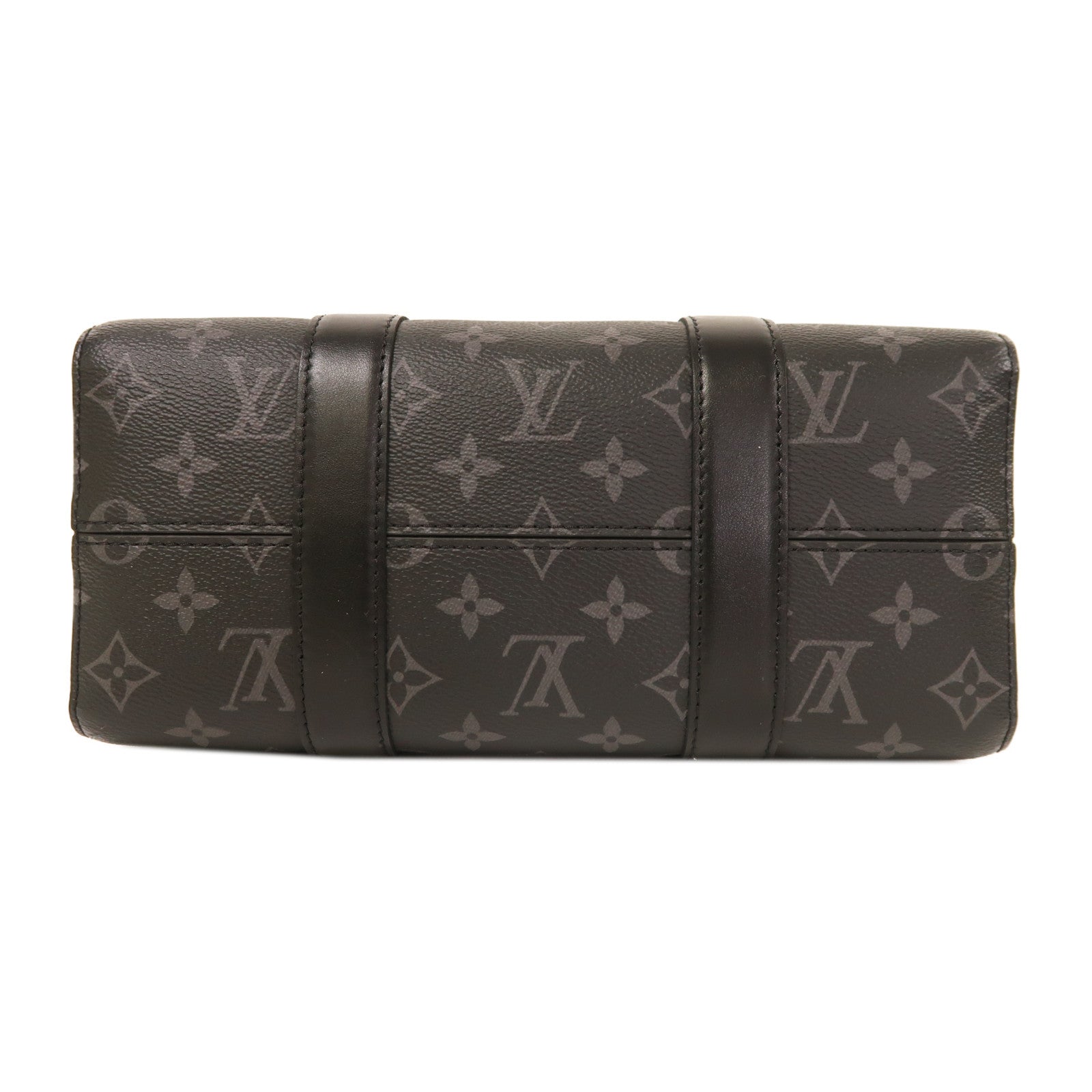 LOUIS VUITTON Monogram Eclipse City Keepall肩背袋黑色/灰色