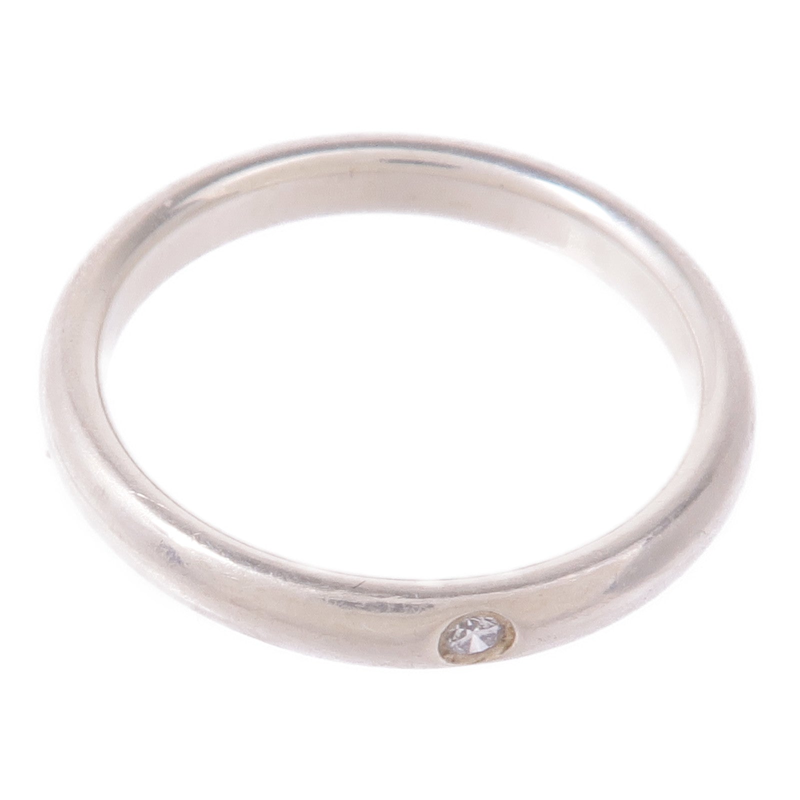 TIFFANY＆CO 925純銀Elsa Peretti Band Diamond Ring鑽石戒指US#7