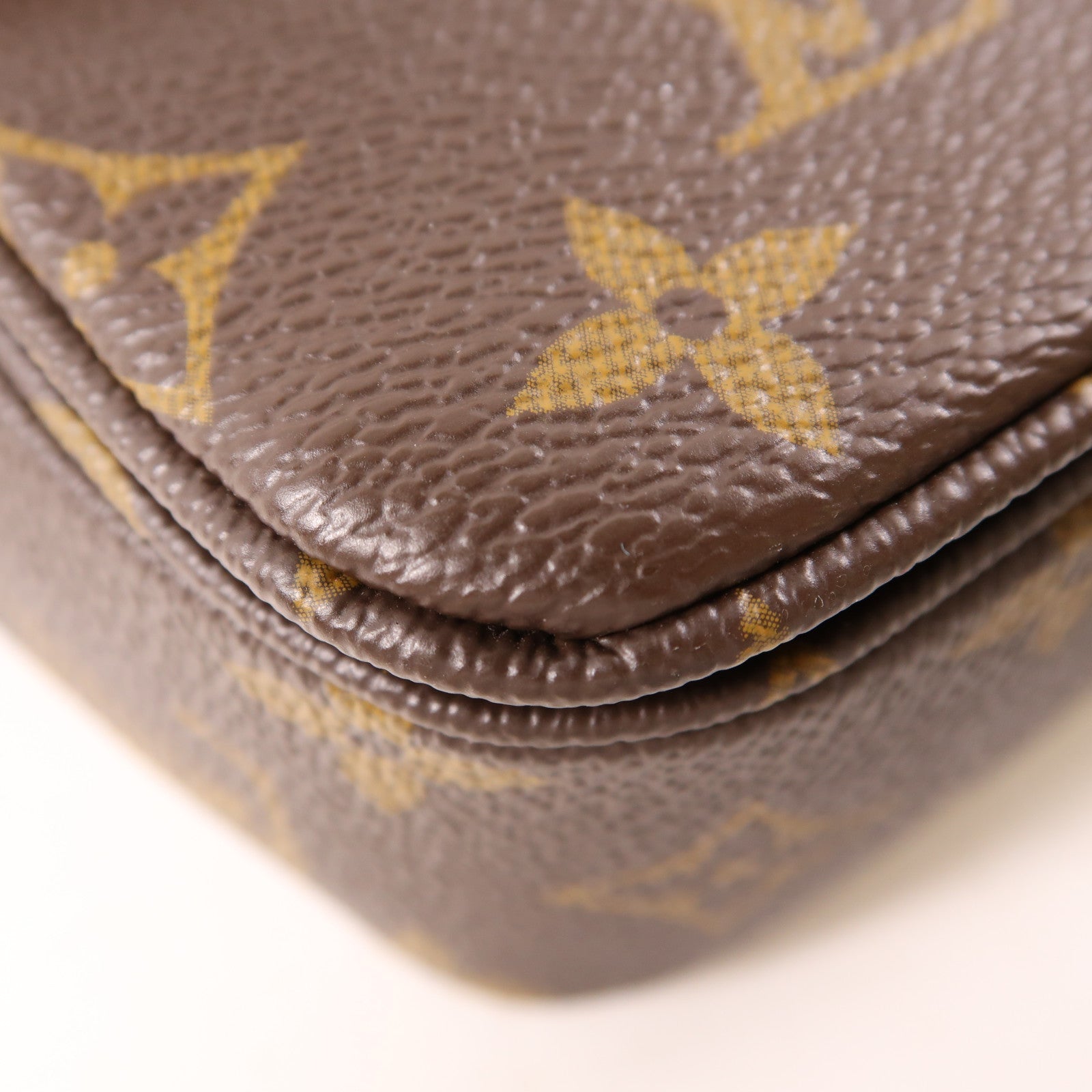 LOUIS VUITTON Monogram Marceau金扣鏈帶肩背袋棕色