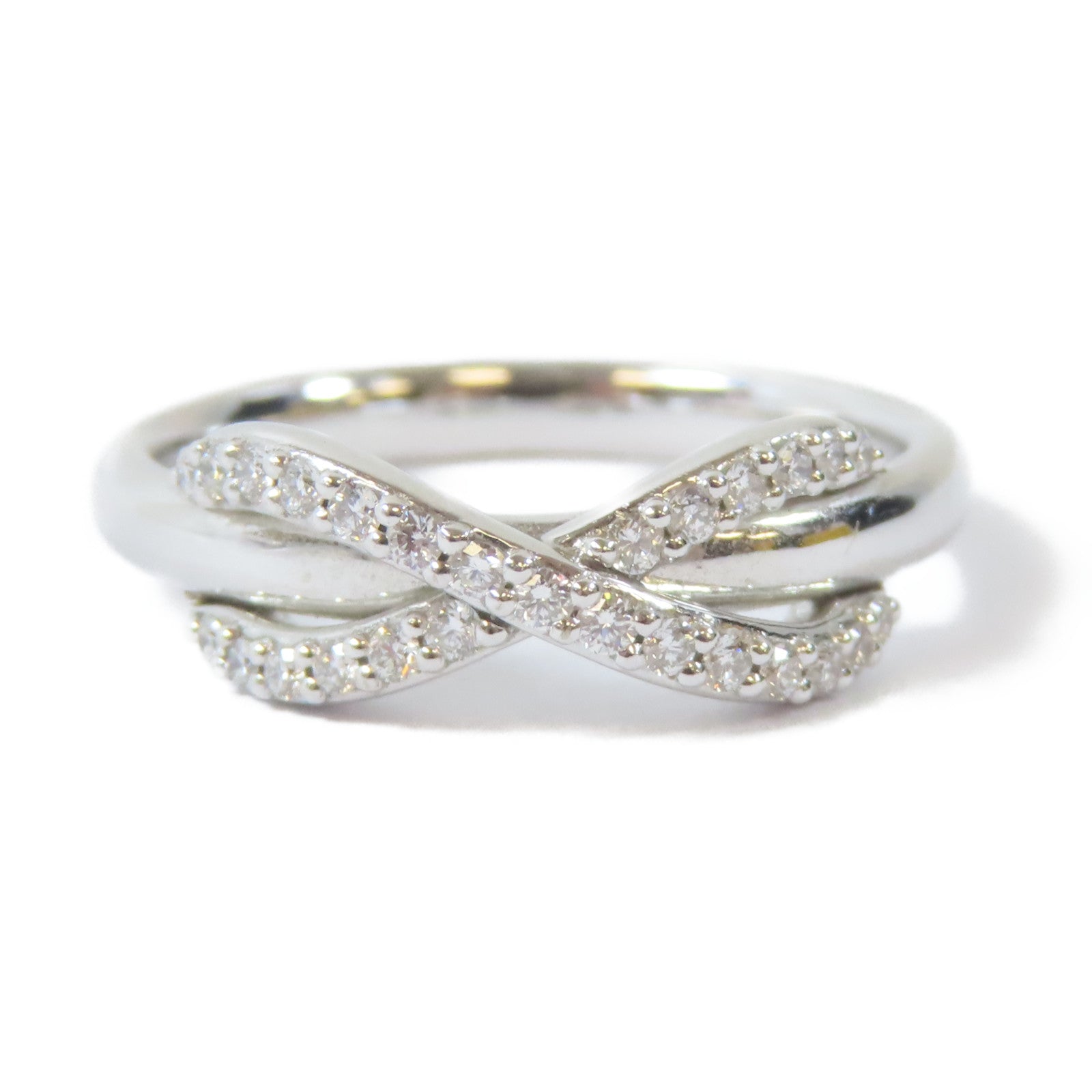 TIFFANY＆CO 【激減優惠】18K白金Infinity Diamond Ring戒指US#4.75