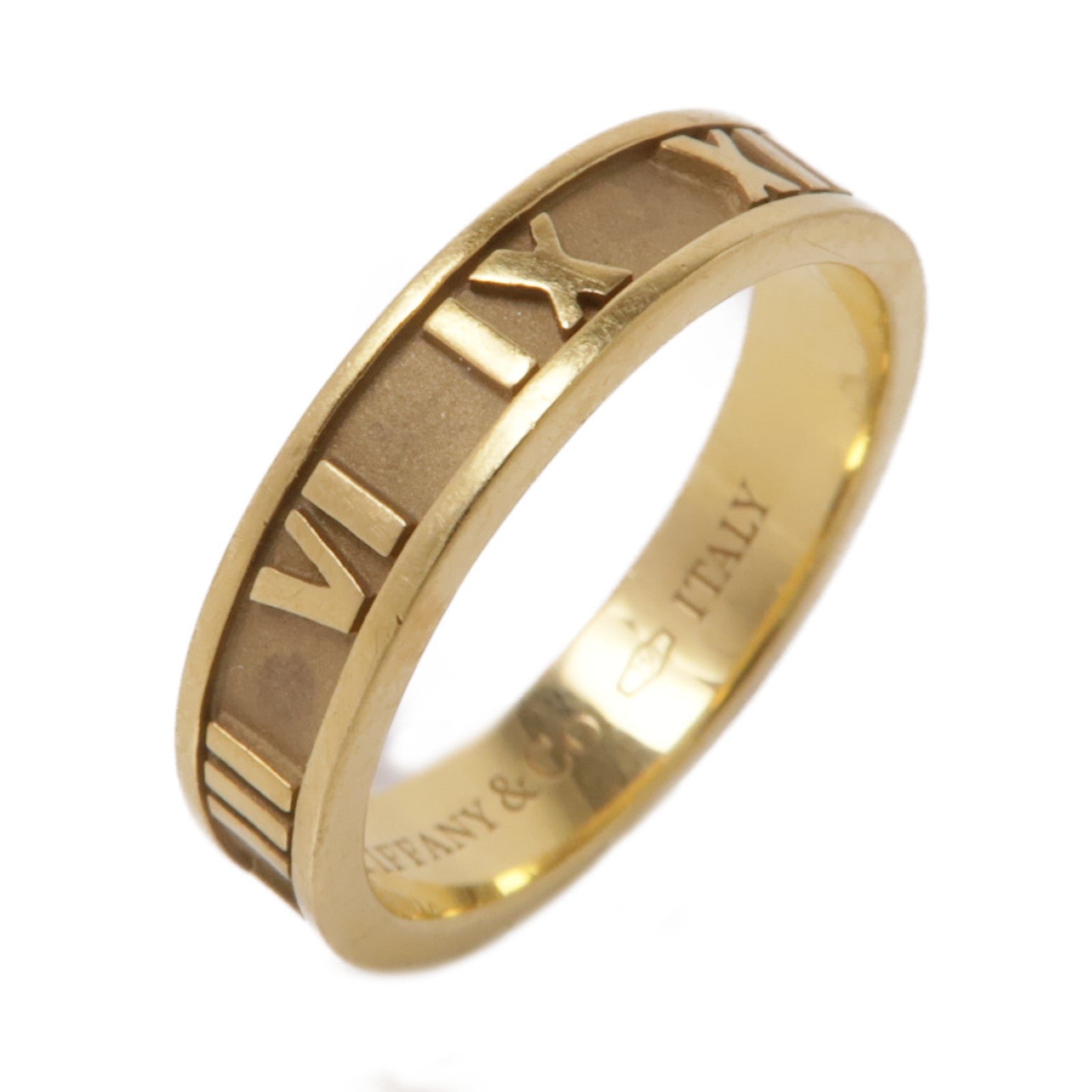 TIFFANY＆CO 【激減優惠】18K黃金Atlas Ring戒指US#5.5