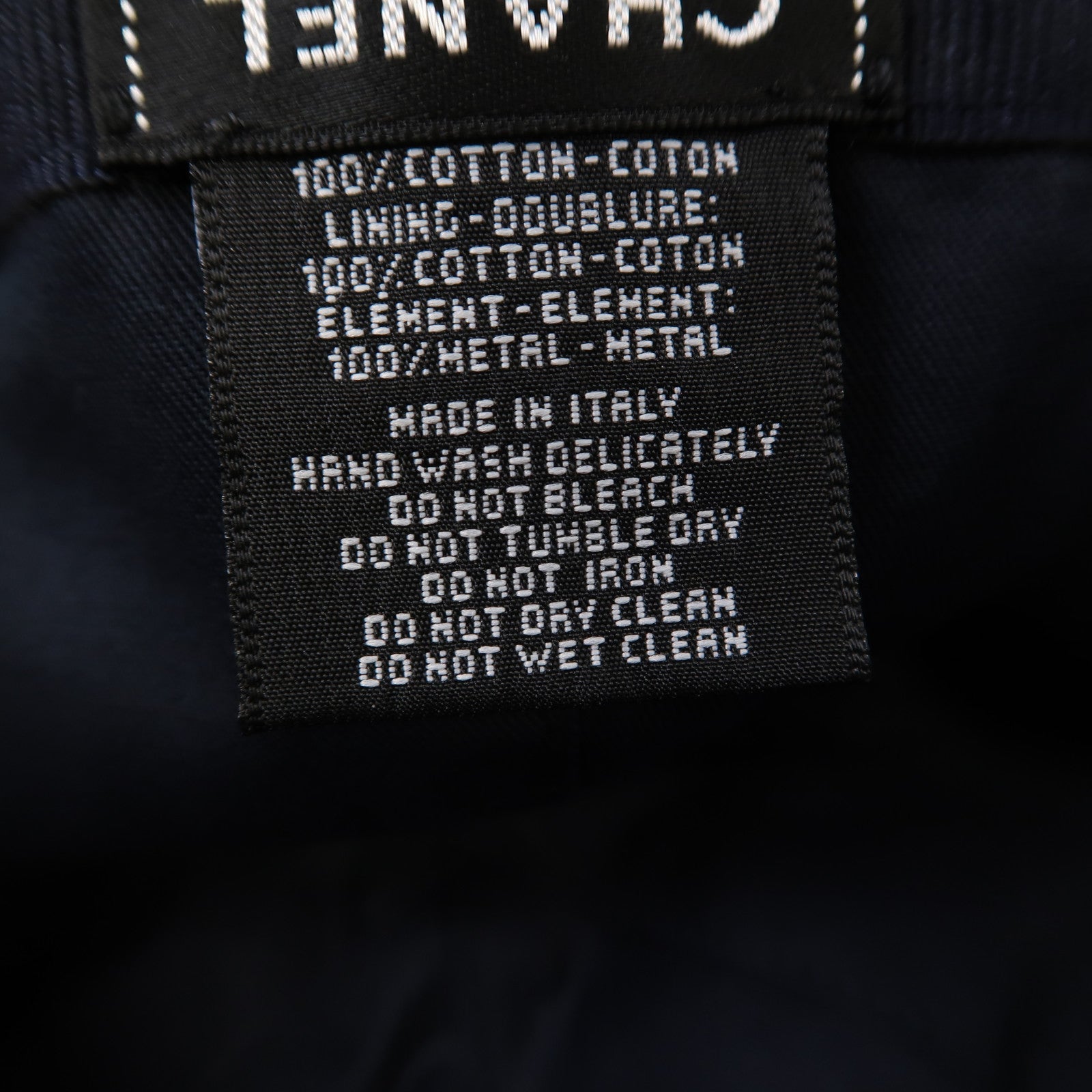 CHANEL 牛仔布Cap Hat帽子藍色