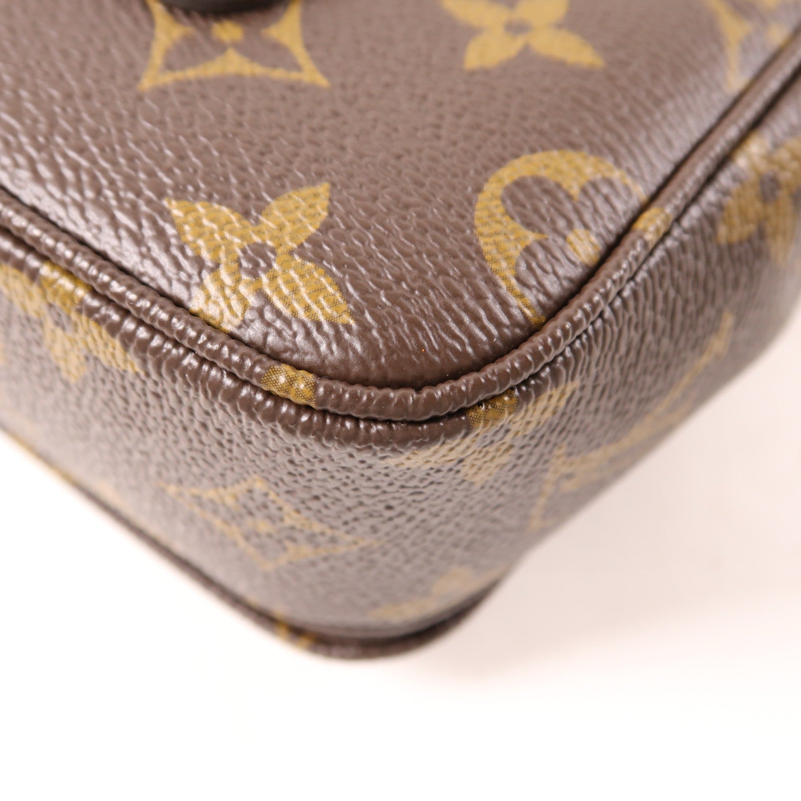 LOUIS VUITTON Monogram Marceau金扣鏈帶肩背袋棕色