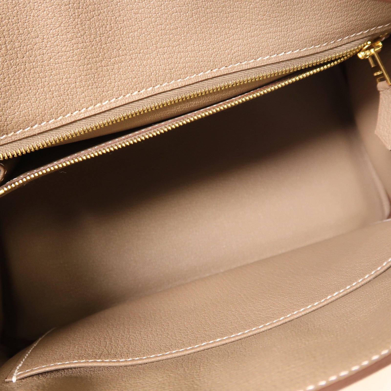 HERMES ogo皮革Birkin 25金扣手挽袋Etoupe大象灰色