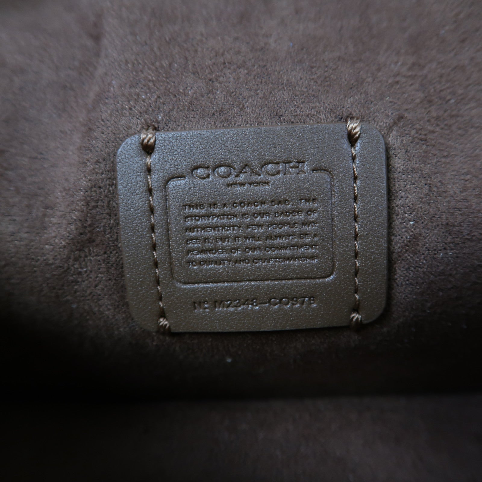 COACH 塗層帆布/牛皮皮革Shoulder Bag金扣肩背袋啡色