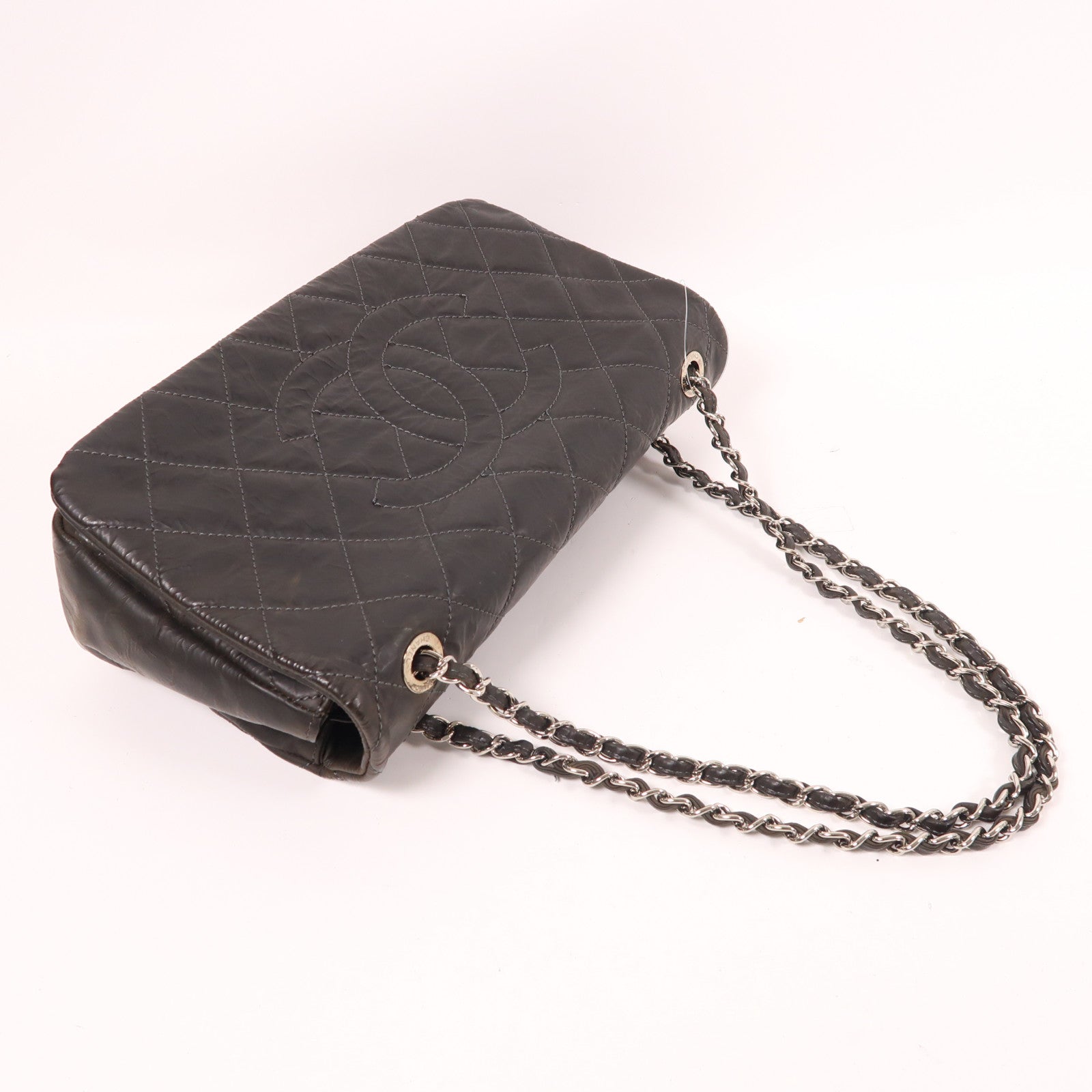 CHANEL 【激減優惠】PVC Shoulder Bag銀扣鏈帶肩背袋