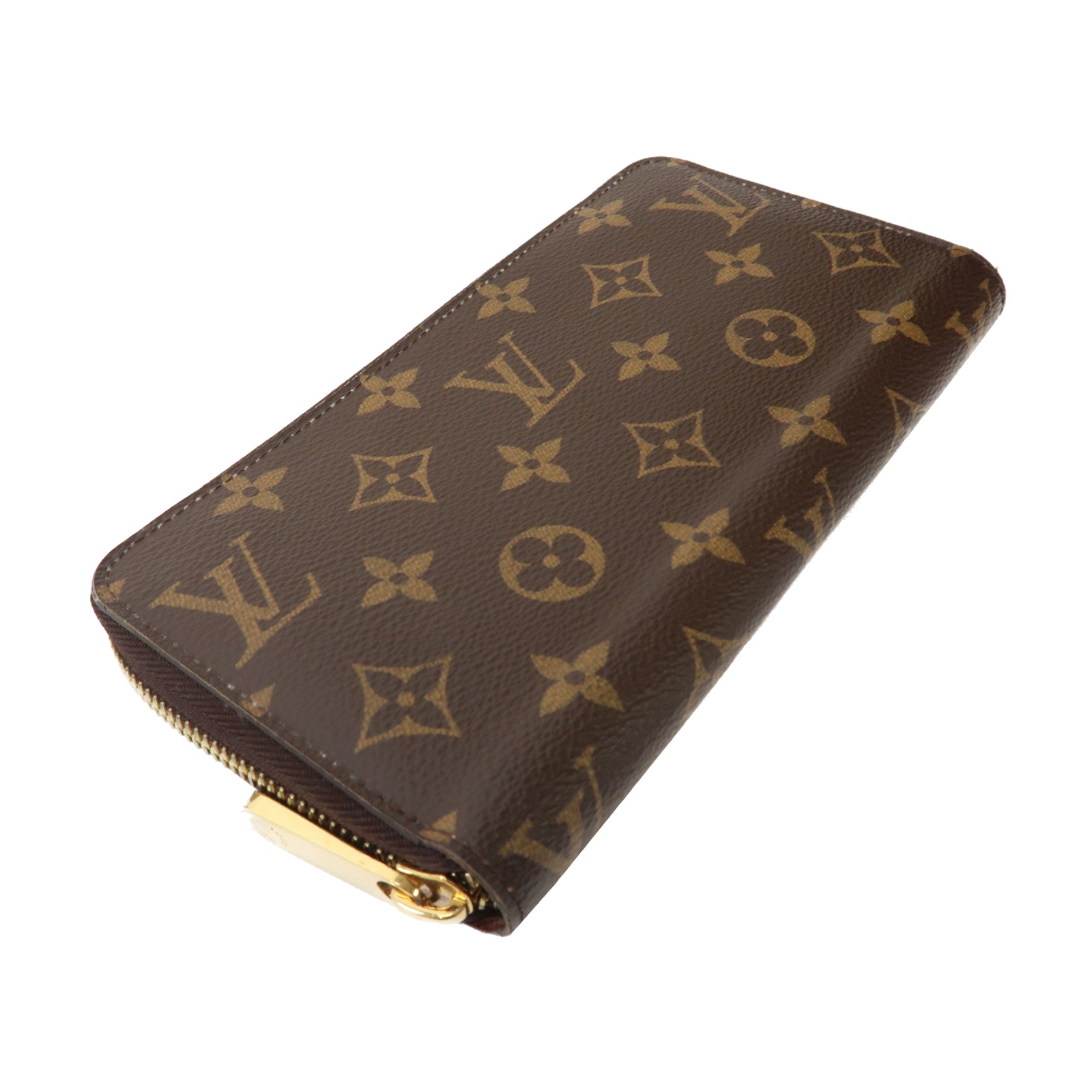 LOUIS VUITTON Monogram Zippy Wallet金扣長錢包啡色