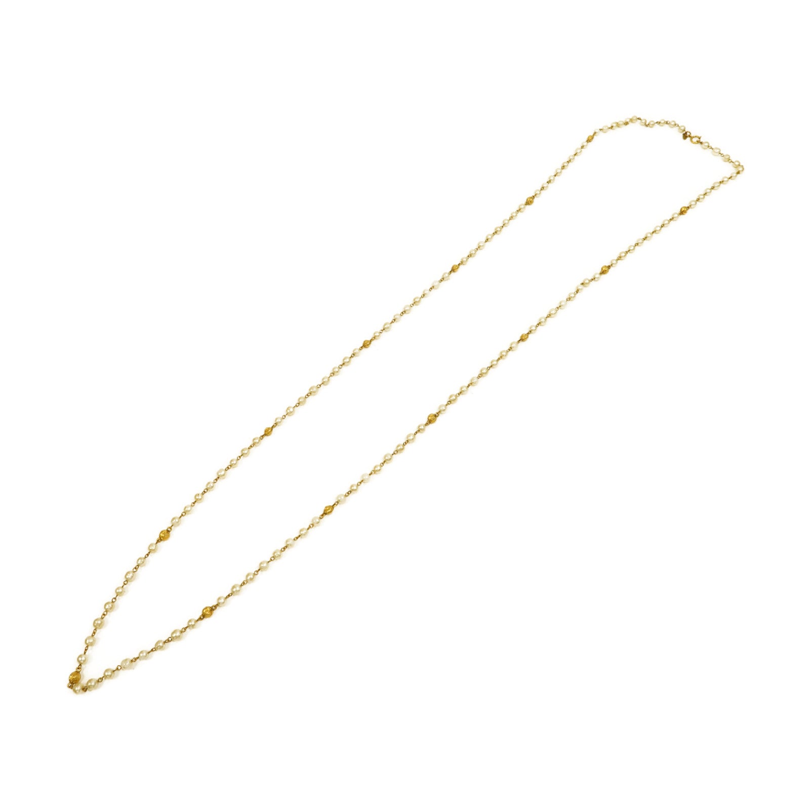 CHANEL 金屬Necklace項鍊金色/白色