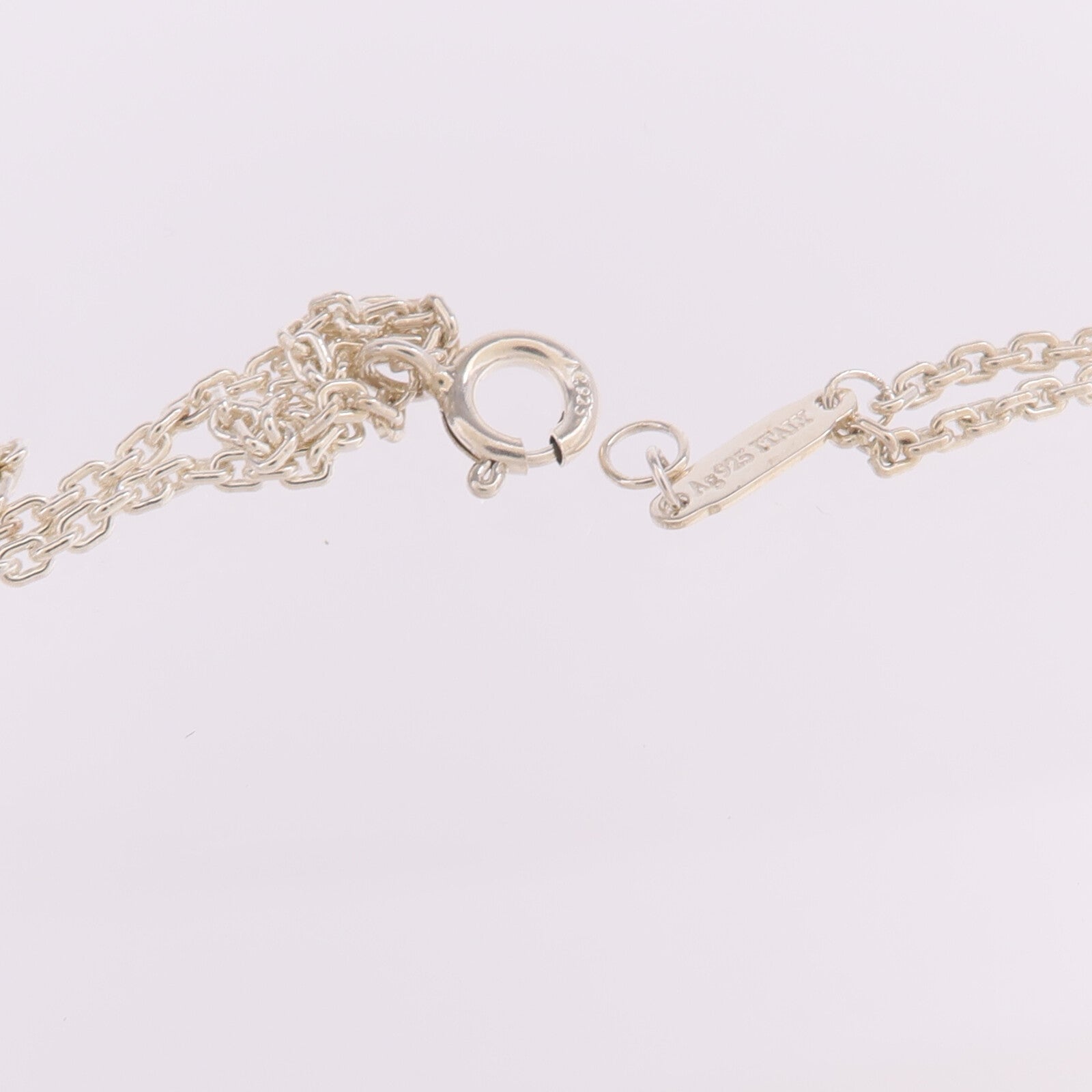 TIFFANY＆CO 925純銀Double Link Pendant Necklace項鍊