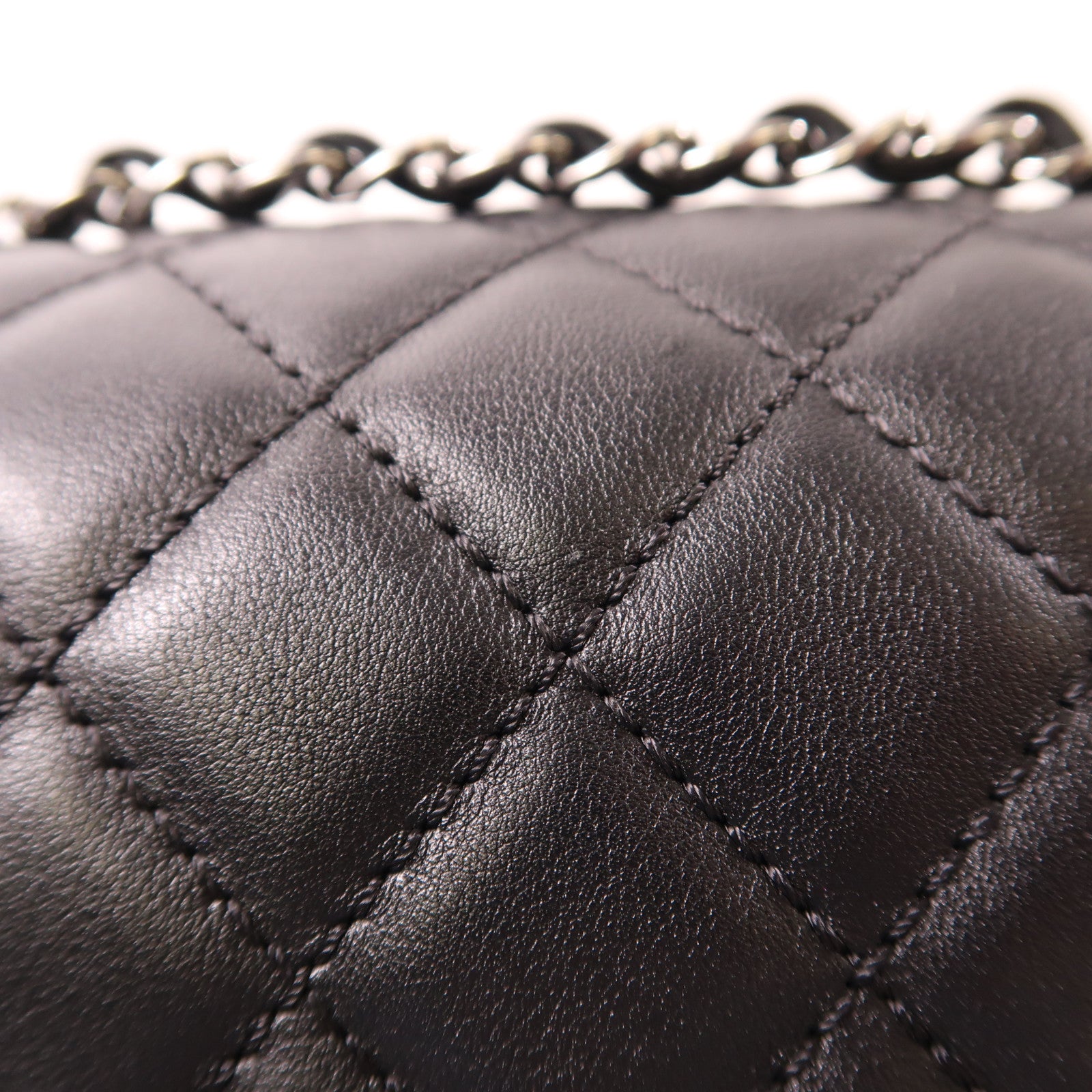 CHANEL【激減優惠】 羊皮皮革Chain Shoulder銀扣鏈帶肩背袋