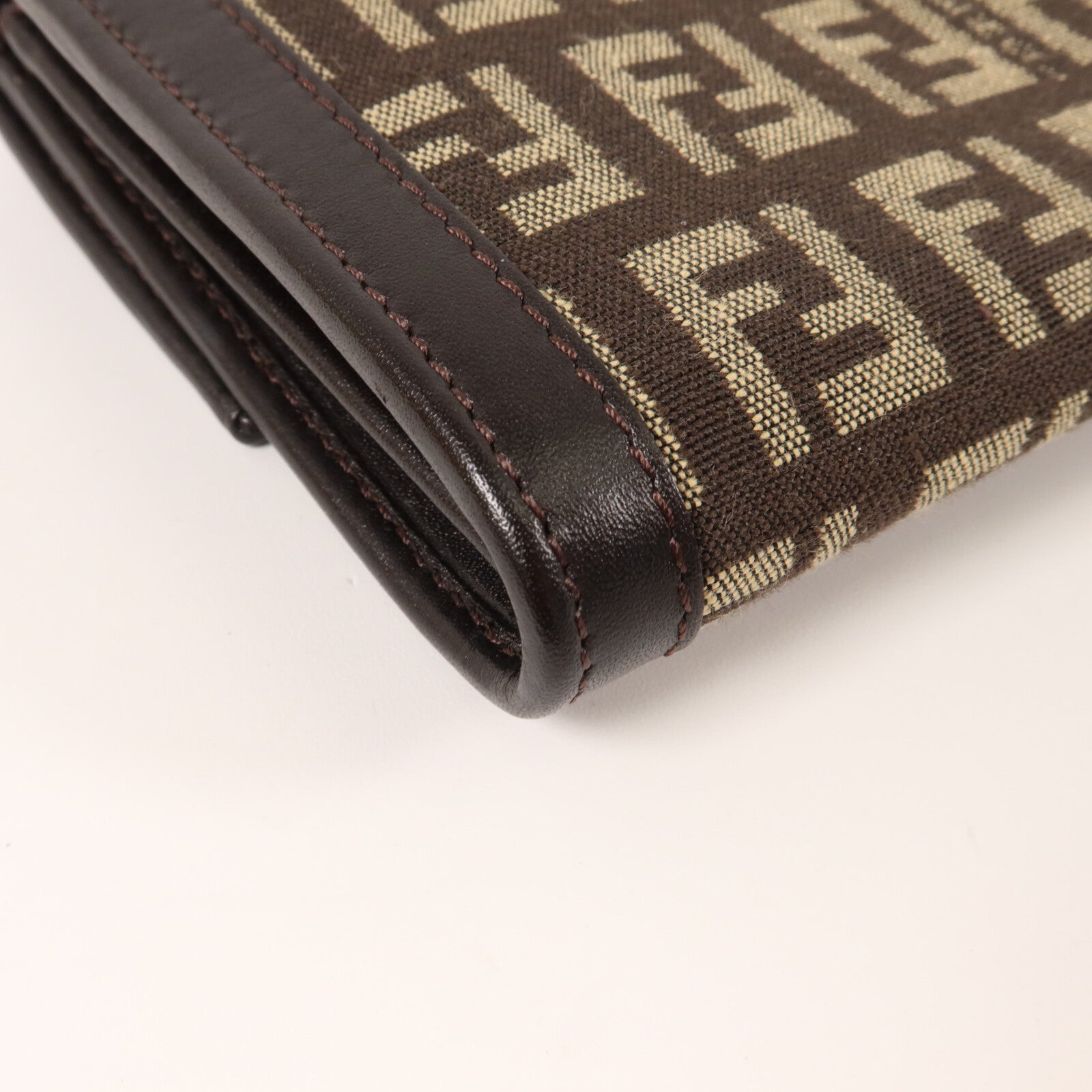 FENDI 帆布/皮革Zucca Long Wallet長錢包