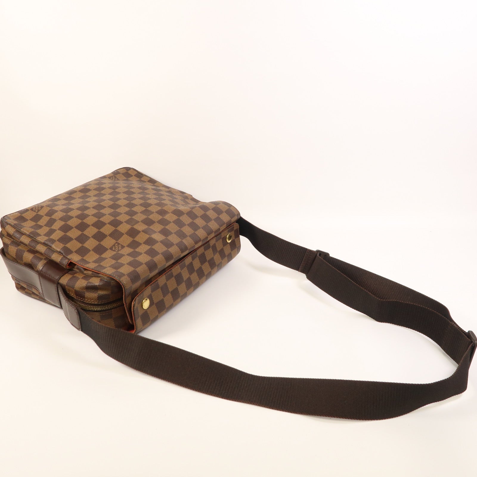 LOUIS VUITTON Damier Naviglio金扣肩背袋