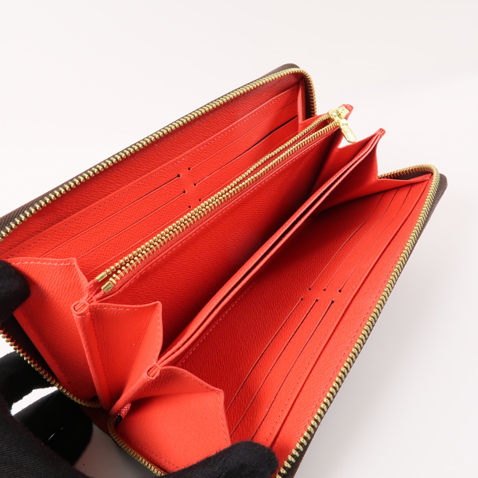 LOUIS VUITTON Monogram Zippy Wallet金扣長錢包棕色