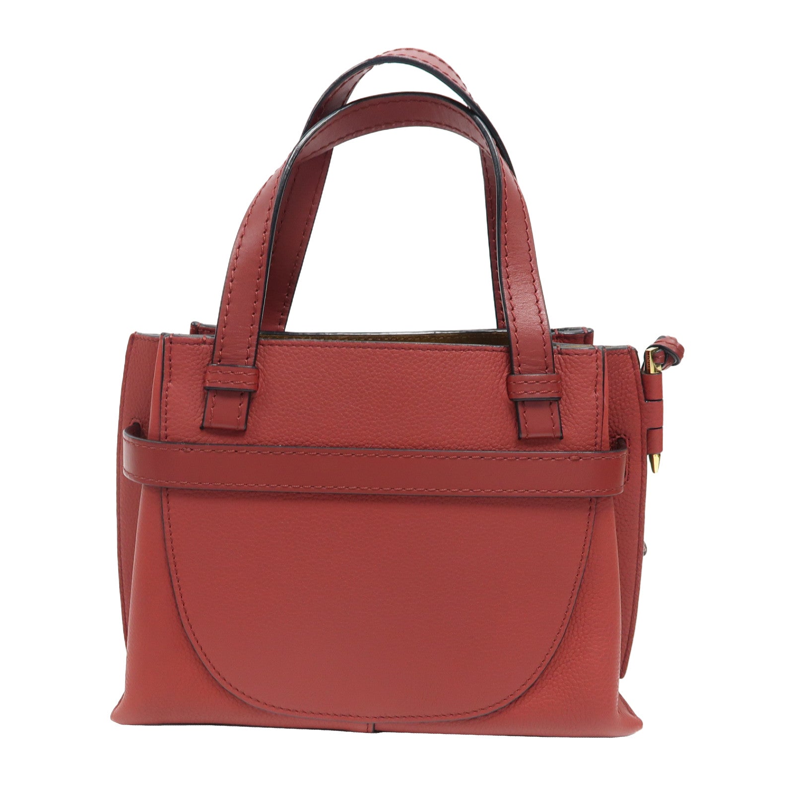 LOEWE 【激減優惠】牛皮皮革Gate Tote Bag金扣手挽肩背兩用袋紅色
