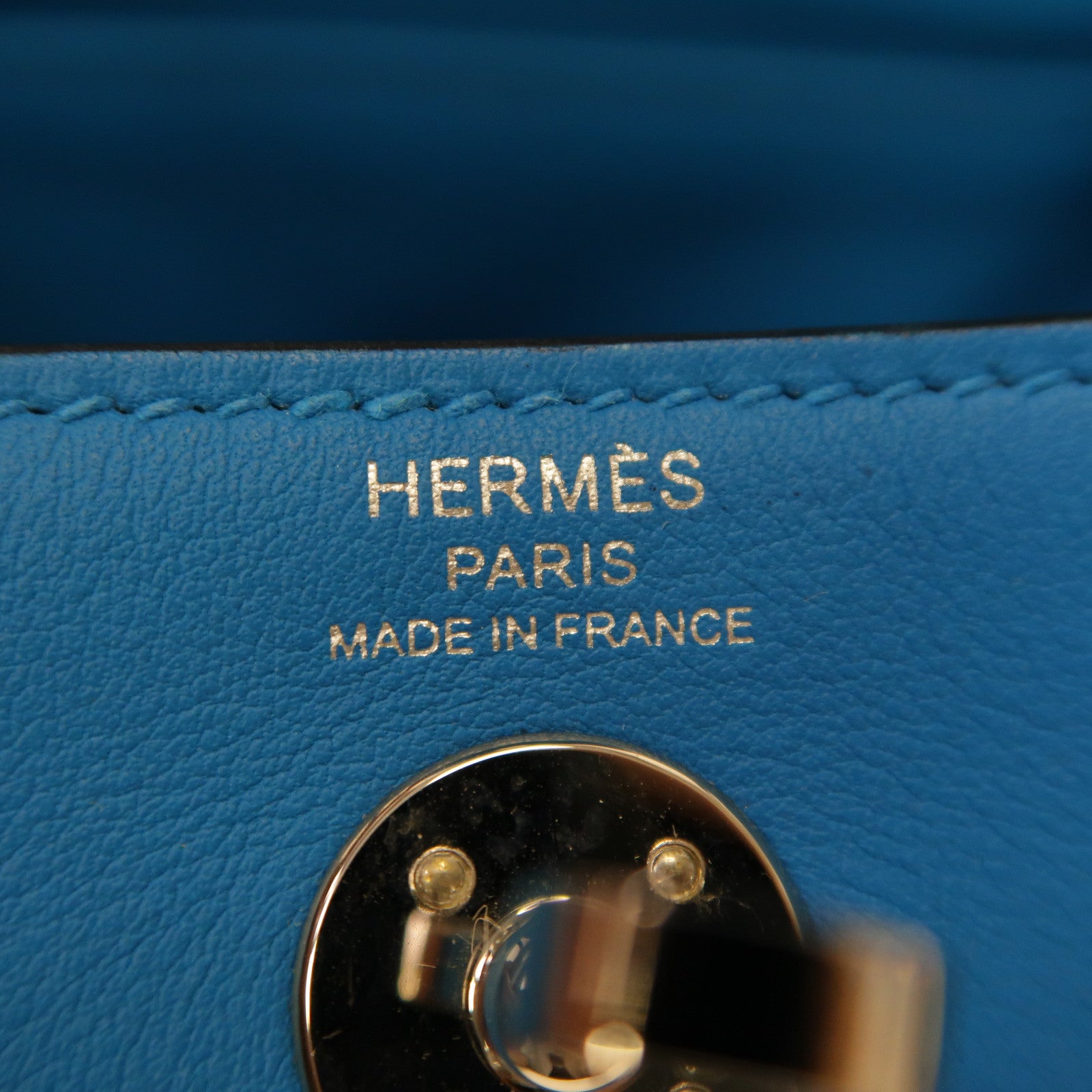 HERMES 【激減優惠】Swift皮革Mini Lindy銀扣手挽肩背兩用袋Bleu Frida藍色