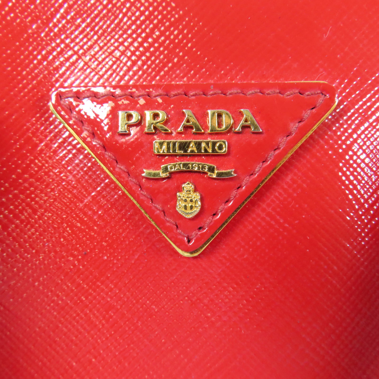PRADA 牛皮皮革2 Way Shoulder金扣手挽肩背兩用袋