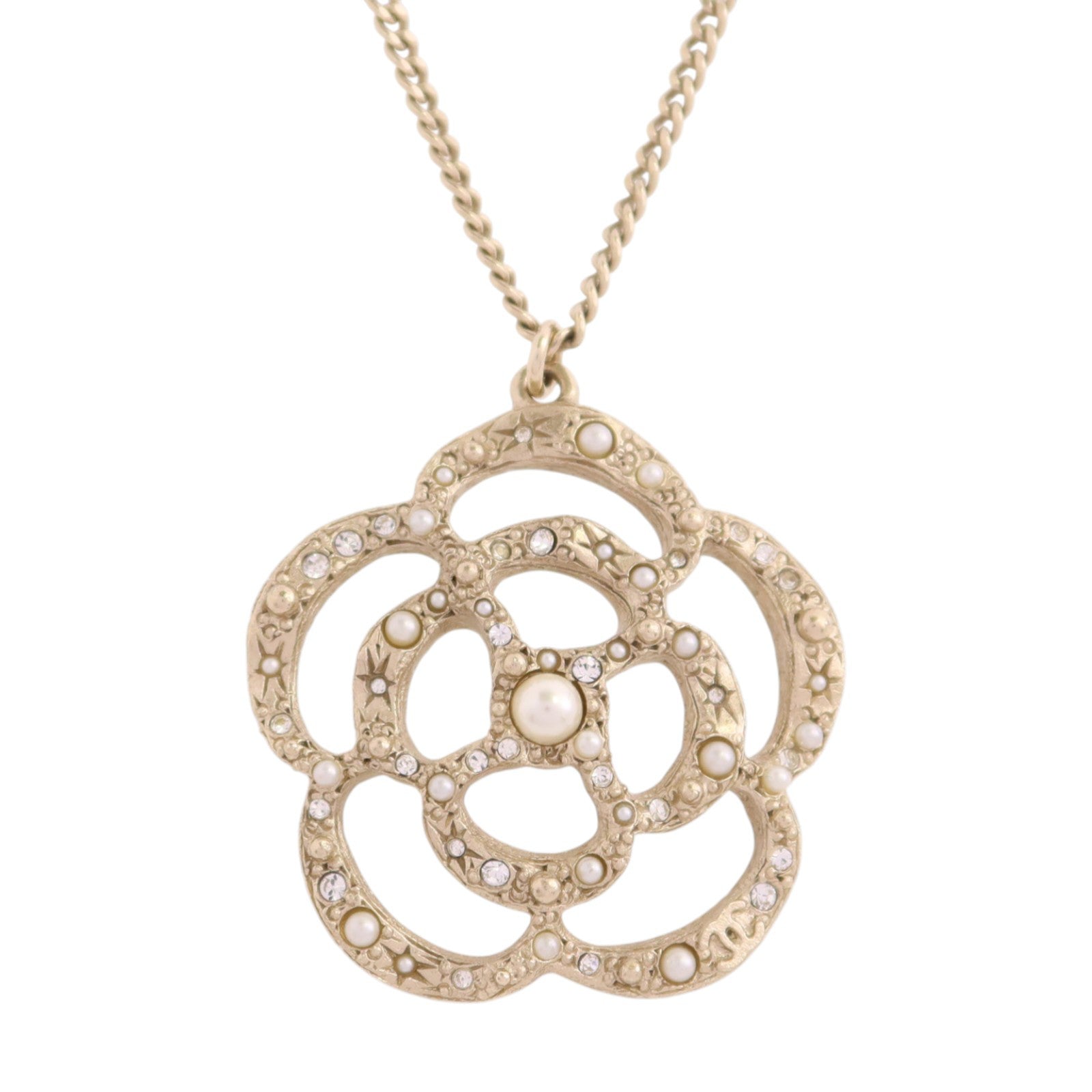 CHANEL 【激減優惠】金屬/仿珍珠/水鑽Necklace金扣項鏈