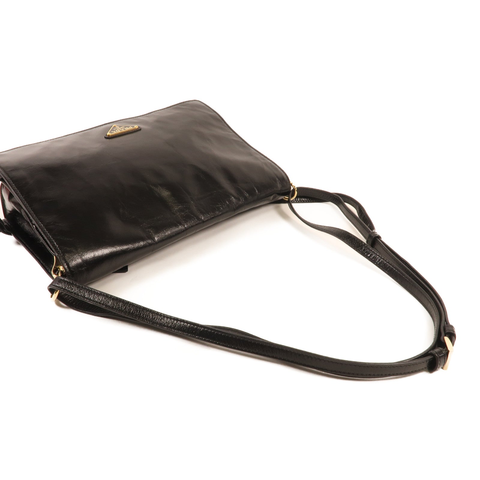 PRADA 【激減優惠】牛皮皮革Shoulder Bag金扣肩背袋