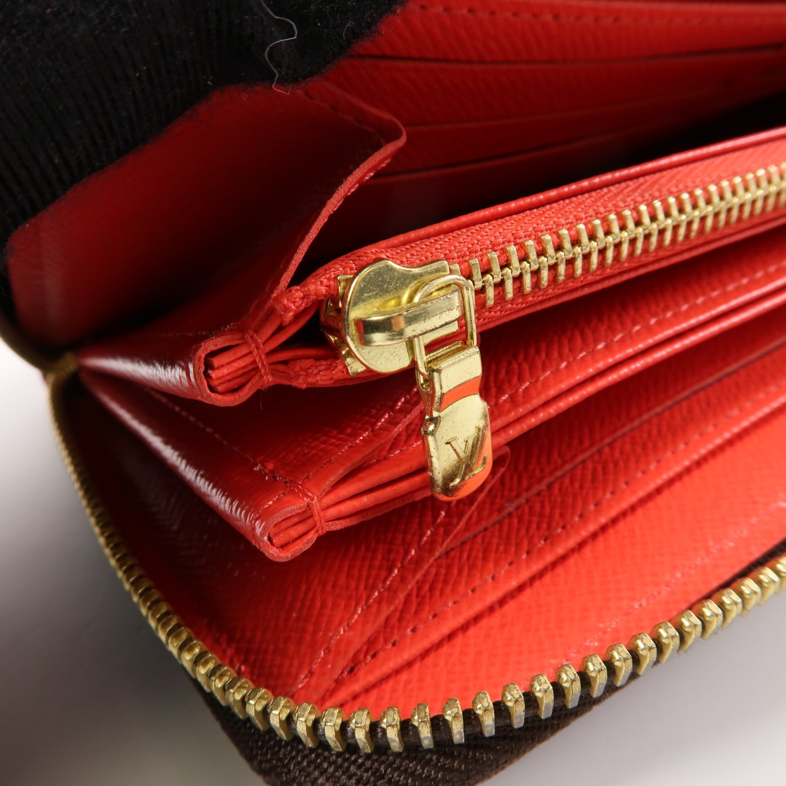 LOUIS VUITTON Monogram Zippy Wallet金扣長錢包棕色
