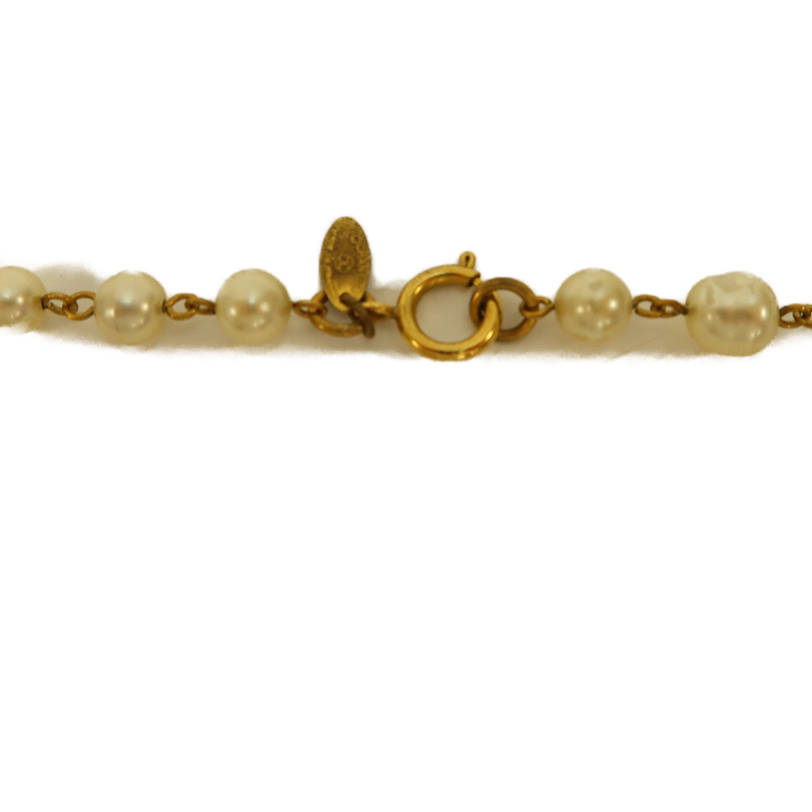 CHANEL 金屬Necklace項鍊金色/白色